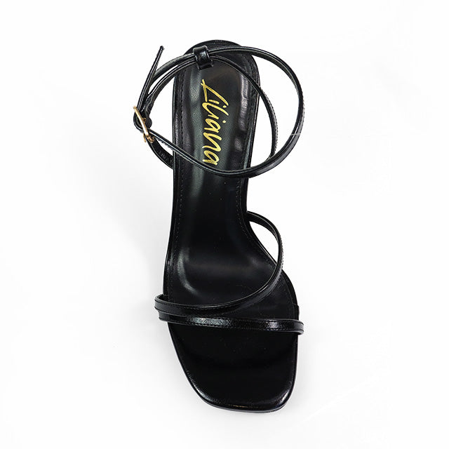 PADAM-2 STRAPPY  HEEL BLACK