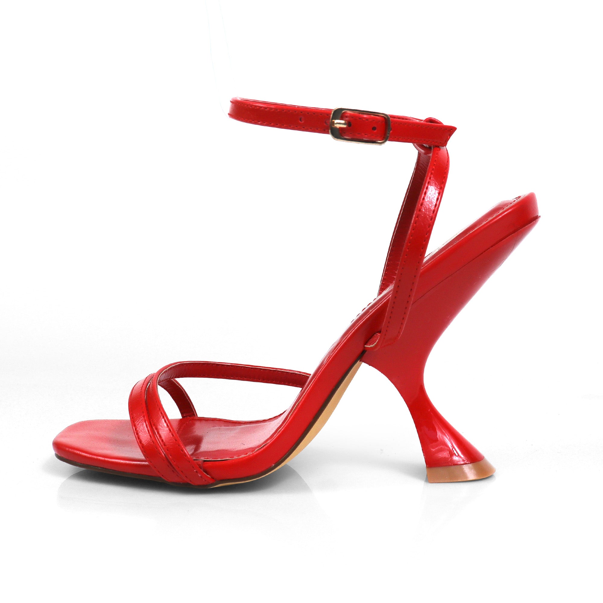 PADAM-2 STRAPPY  HEEL RED