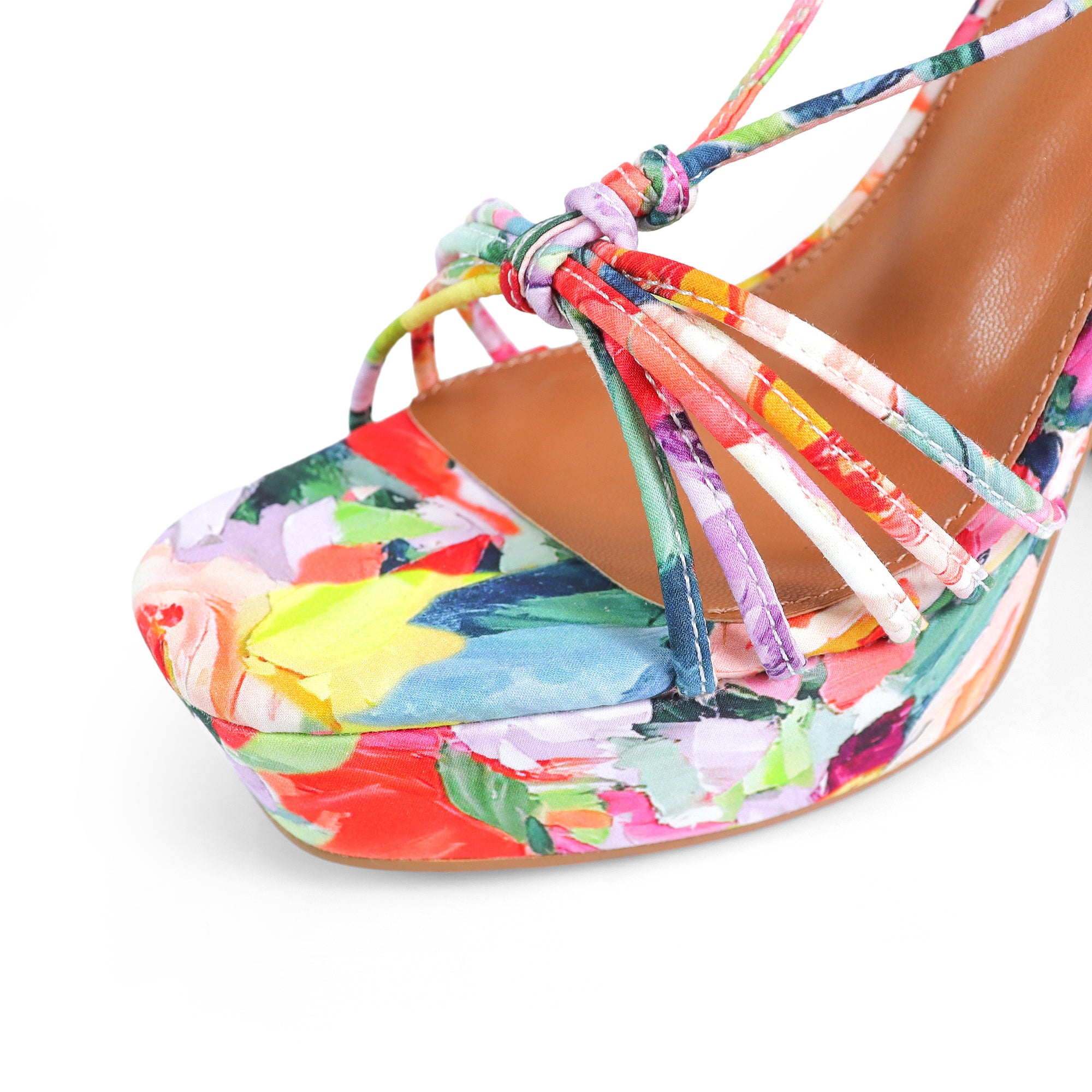 PEARLLA-1 STRAPPY TIE UP ANKLE HIGH PLATFORM HEELS MULTIPLE