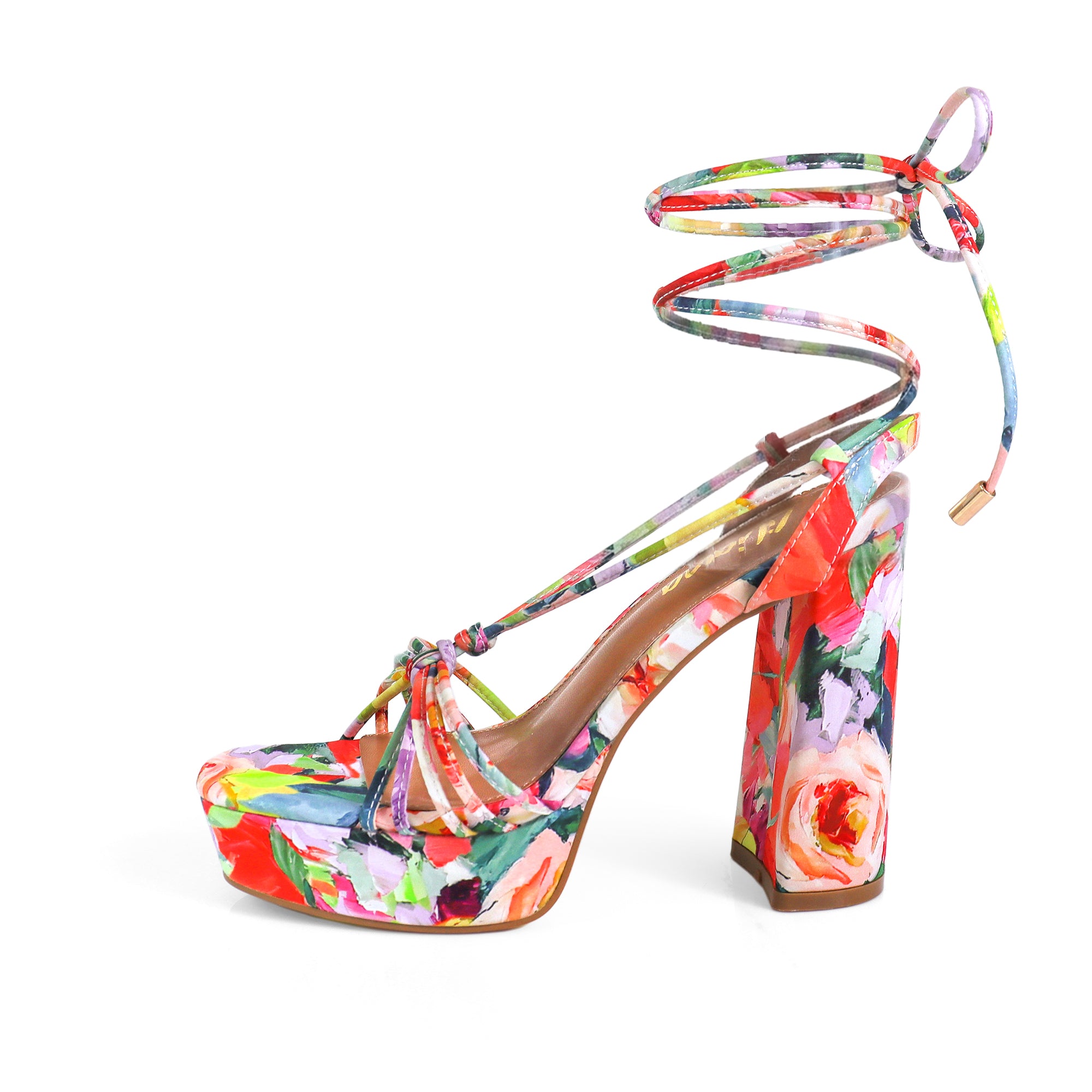 PEARLLA-1 STRAPPY TIE UP ANKLE HIGH PLATFORM HEELS MULTIPLE