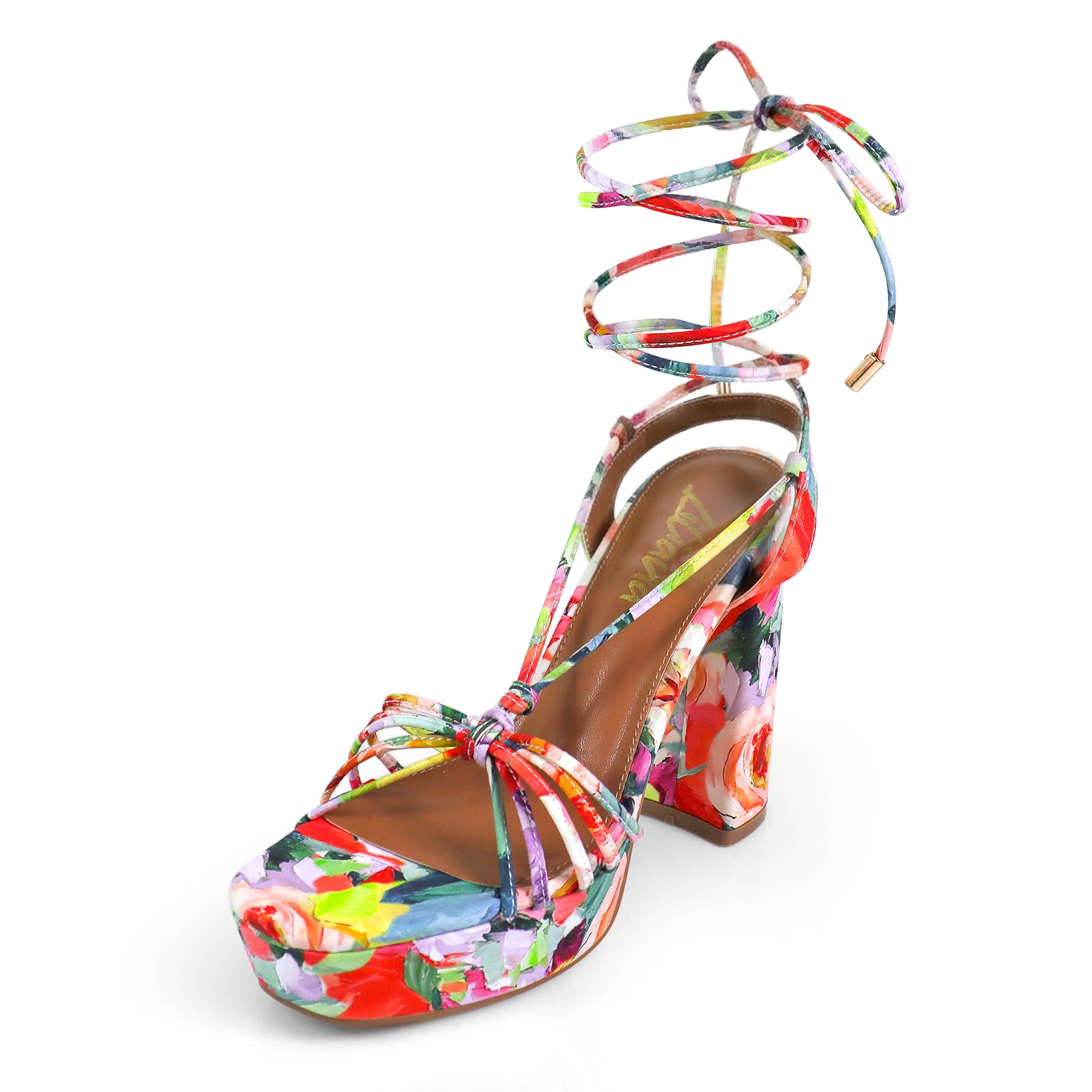 PEARLLA-1 STRAPPY TIE UP ANKLE HIGH PLATFORM HEELS MULTIPLE
