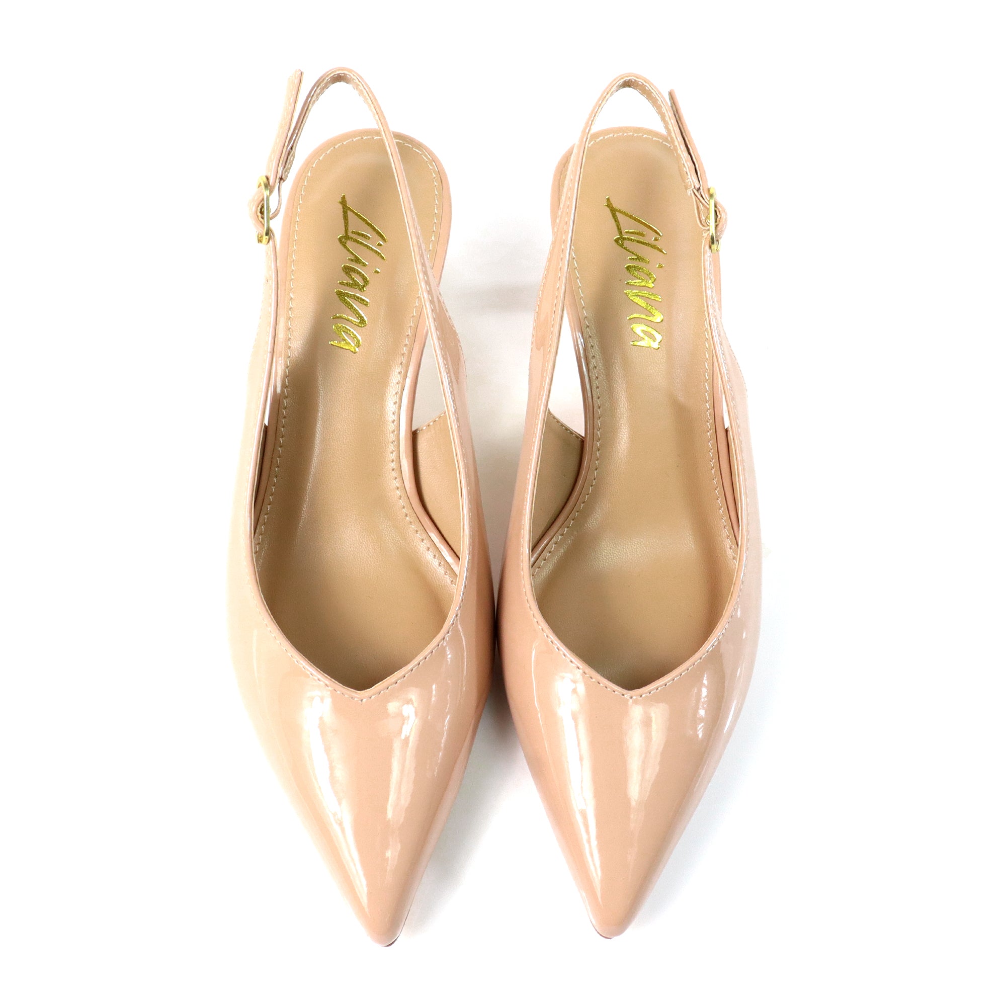 PENNY-3 POINTY TOE KITTEN HEEL NUDE