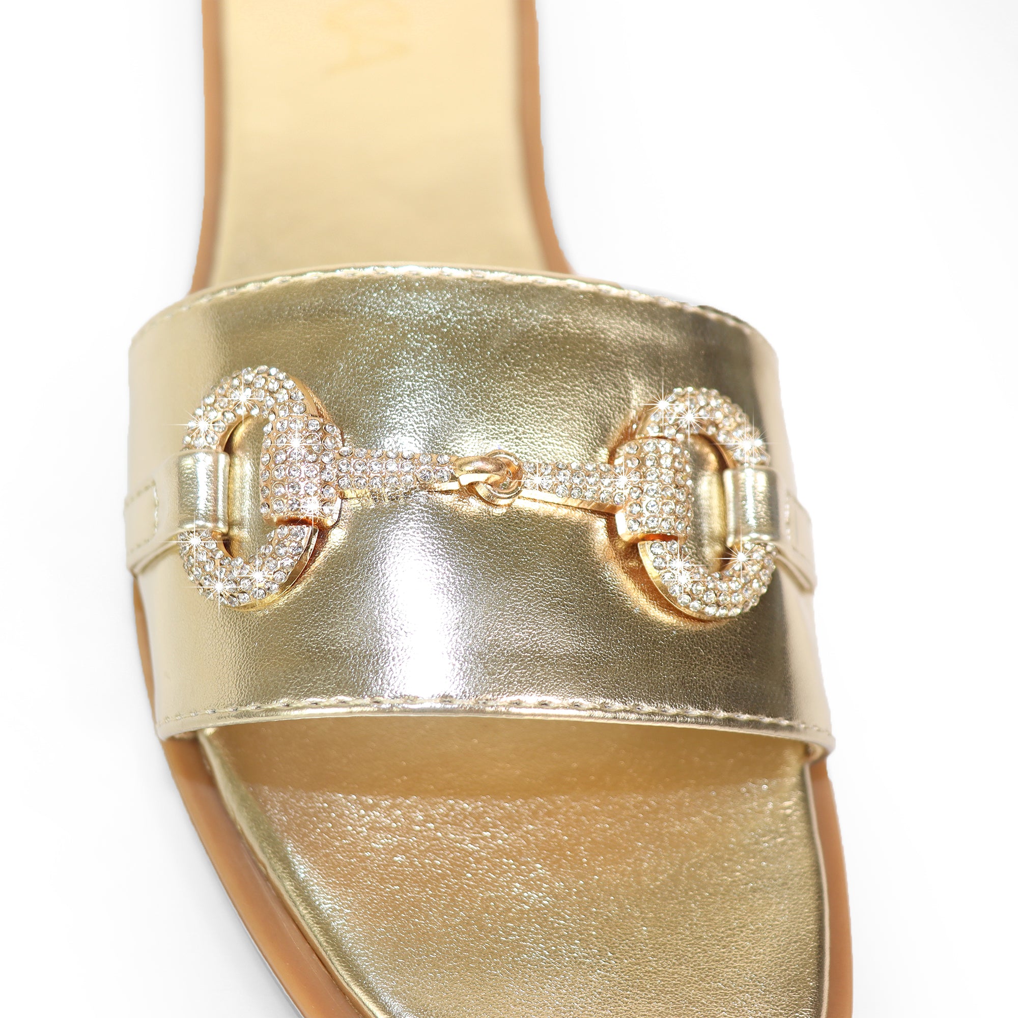 PING-1 RHINESTONE HORSEBIT W/ FLAT GOLD