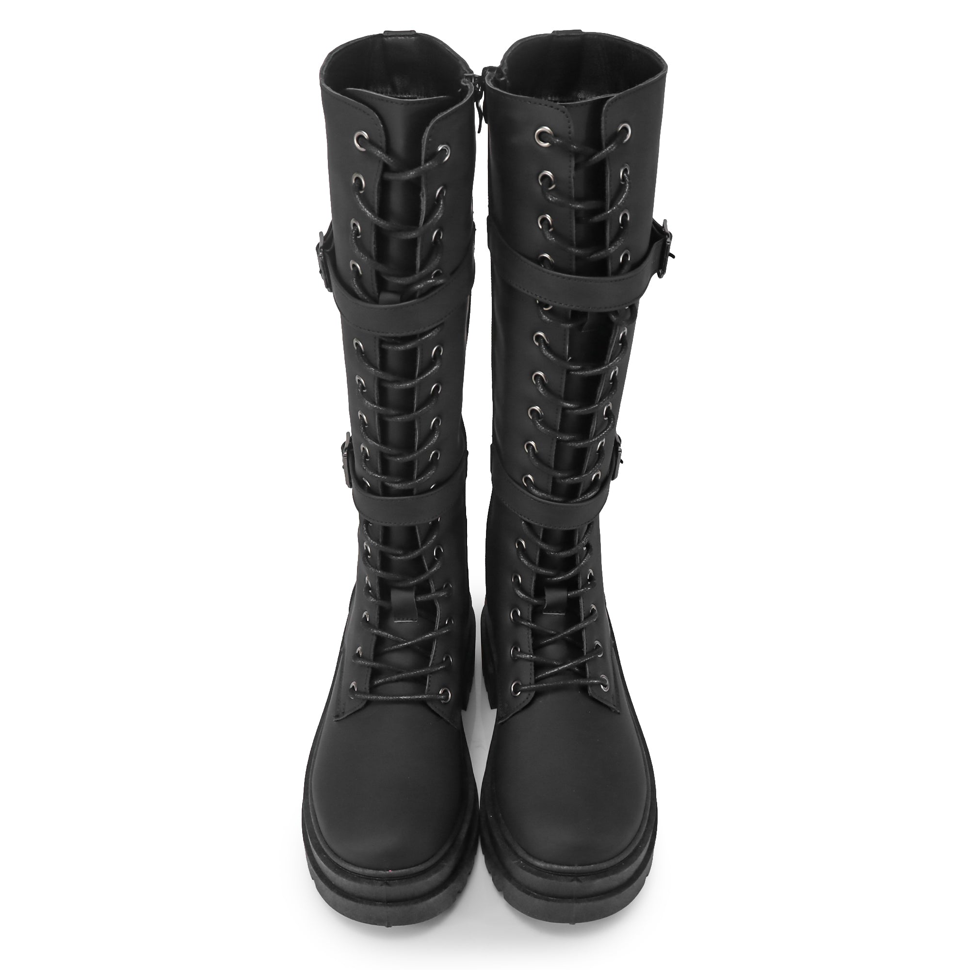 PIPER-1 LACE UP TALL SHAFT W/ LUG SOLE BLACK