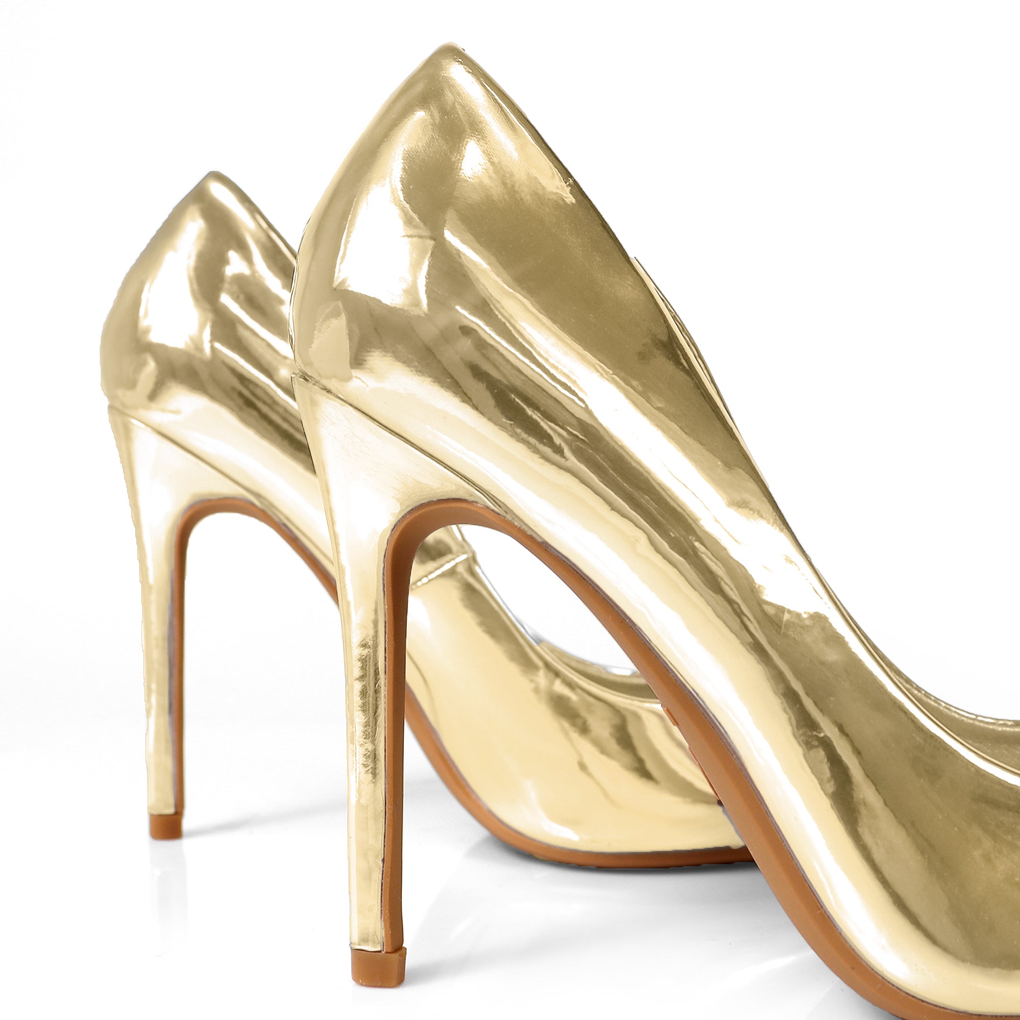 POSEY-1 POINTED TOE PLAIN PUMP GOLD