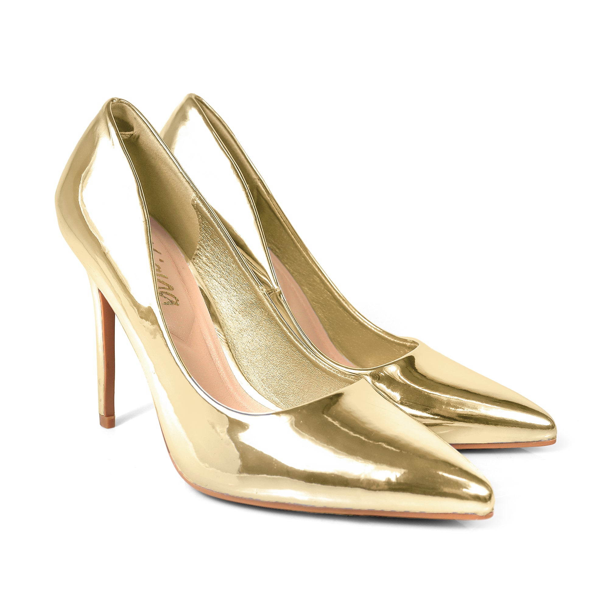 POSEY-1 POINTED TOE PLAIN PUMP GOLD