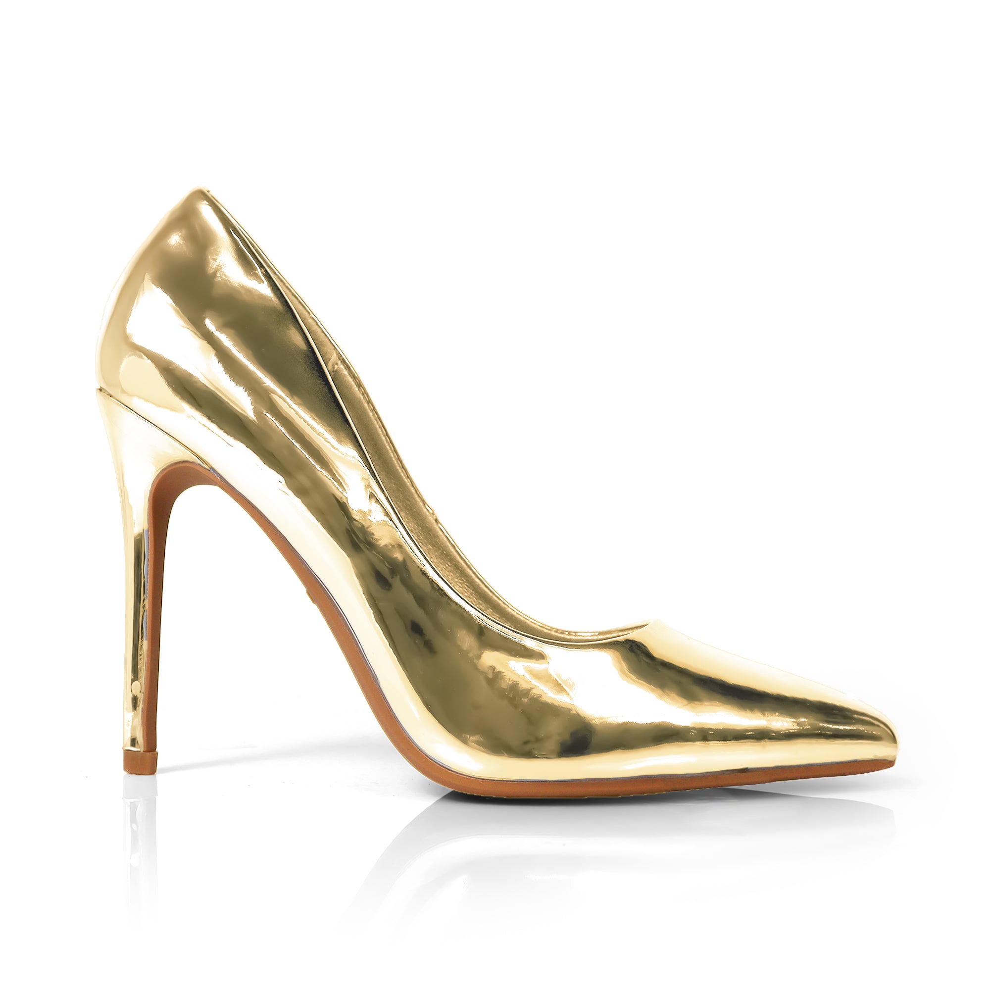 POSEY-1 POINTED TOE PLAIN PUMP GOLD