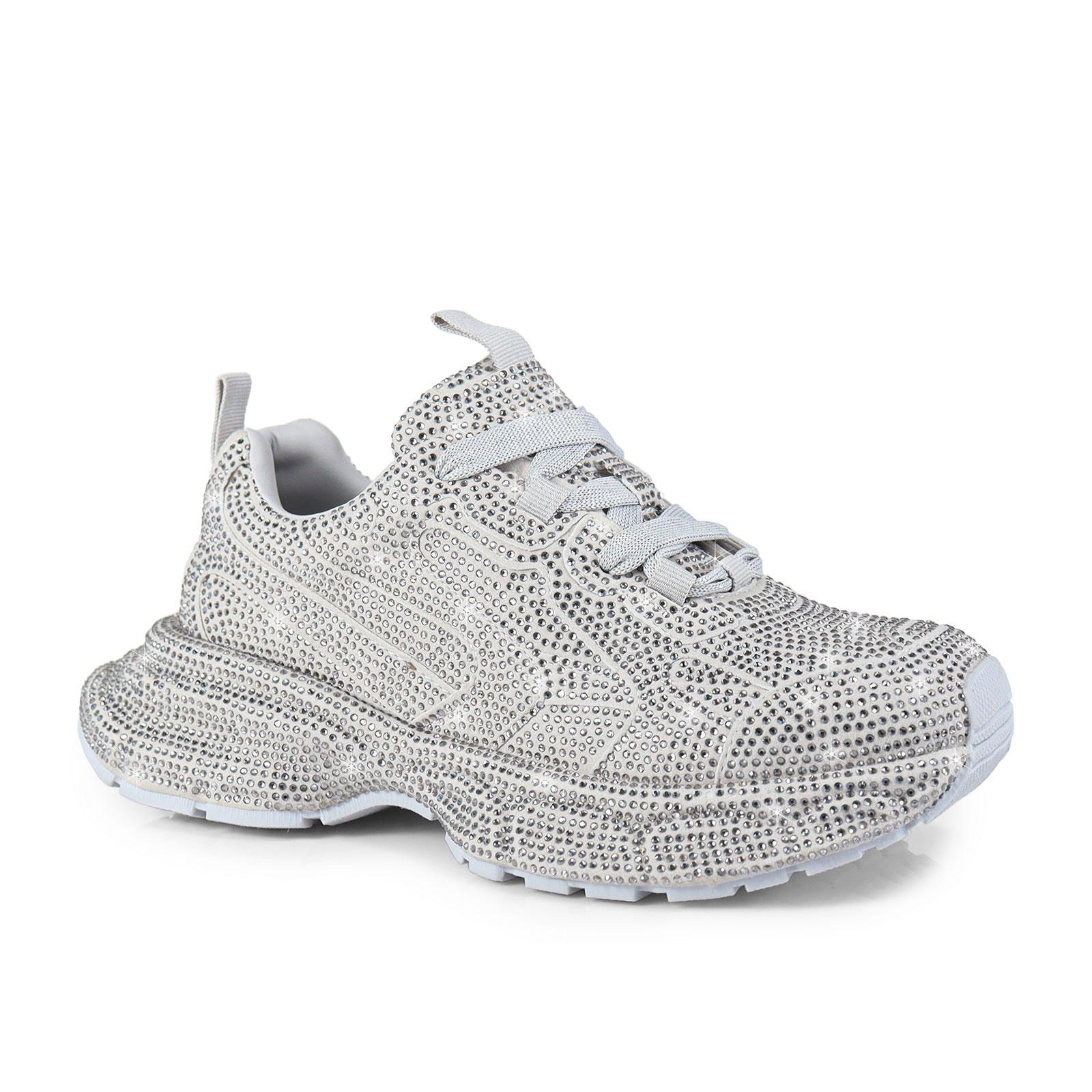 PRINCESS-1 SNEAKER W/ ALL-STONE SILVER