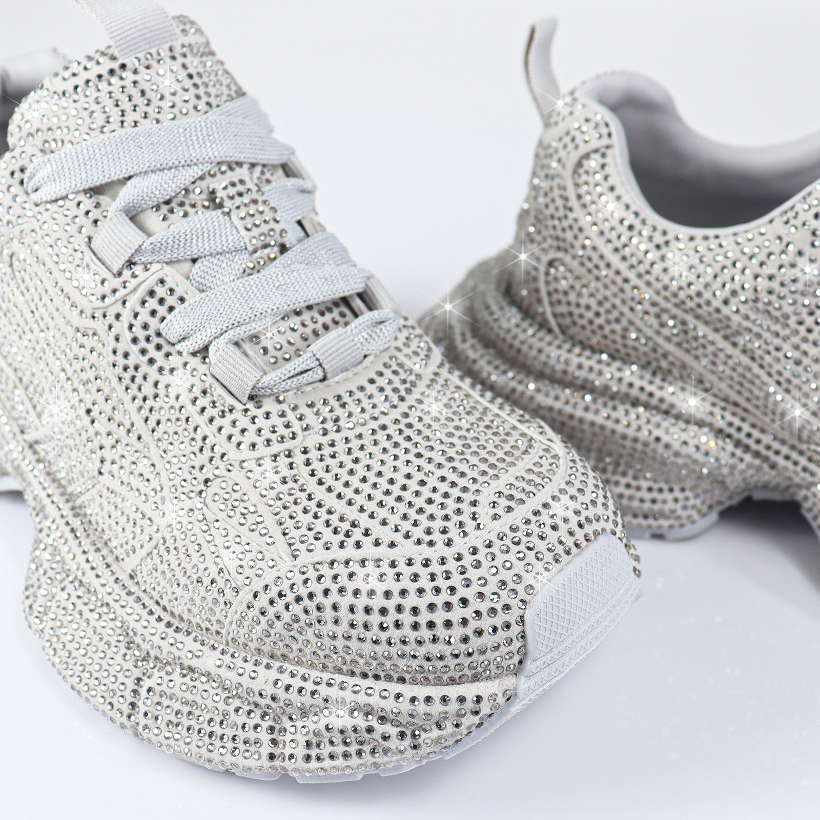 PRINCESS-1 SNEAKER W/ ALL-STONE SILVER