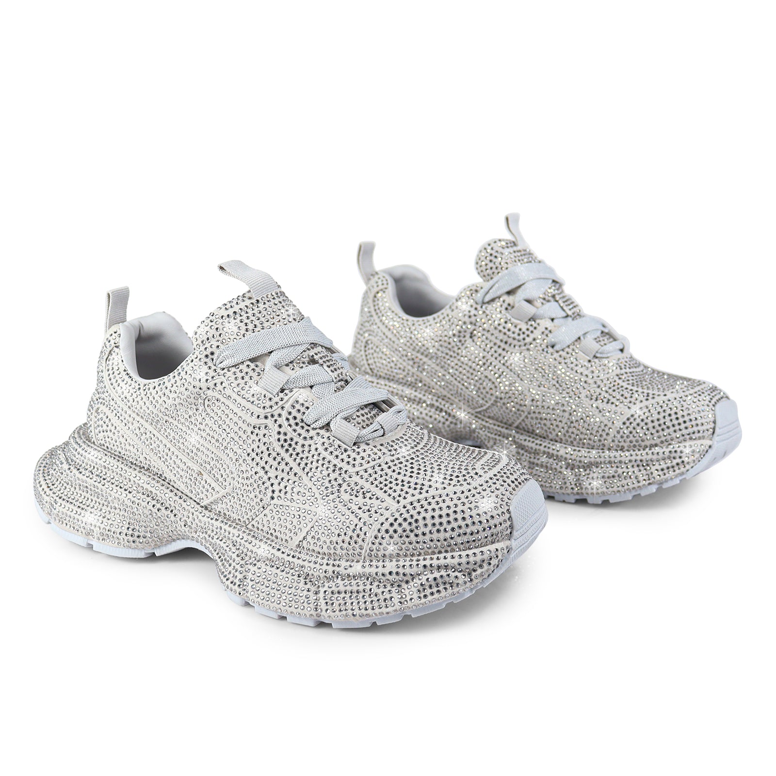 PRINCESS-1 SNEAKER W/ ALL-STONE SILVER
