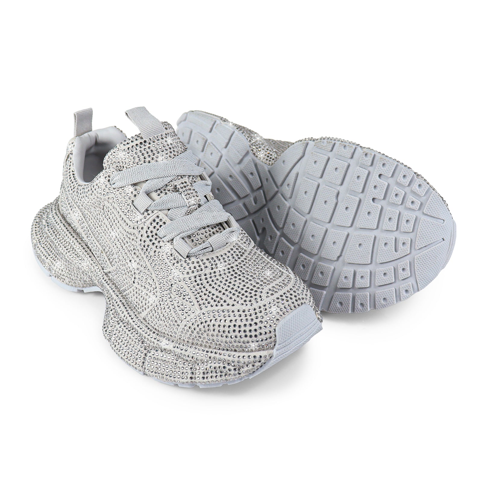 PRINCESS-1 SNEAKER W/ ALL-STONE SILVER