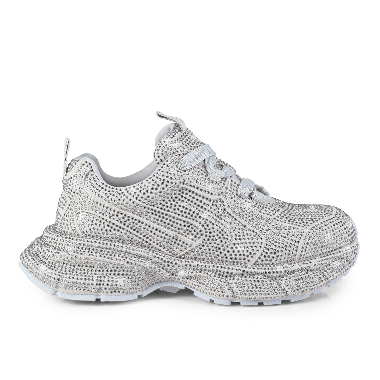 PRINCESS-1 SNEAKER W/ ALL-STONE SILVER