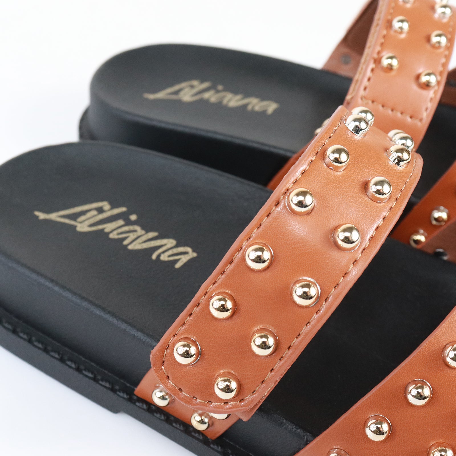 RAD-3 STUD CYBER PU W/ SANDAL TAN