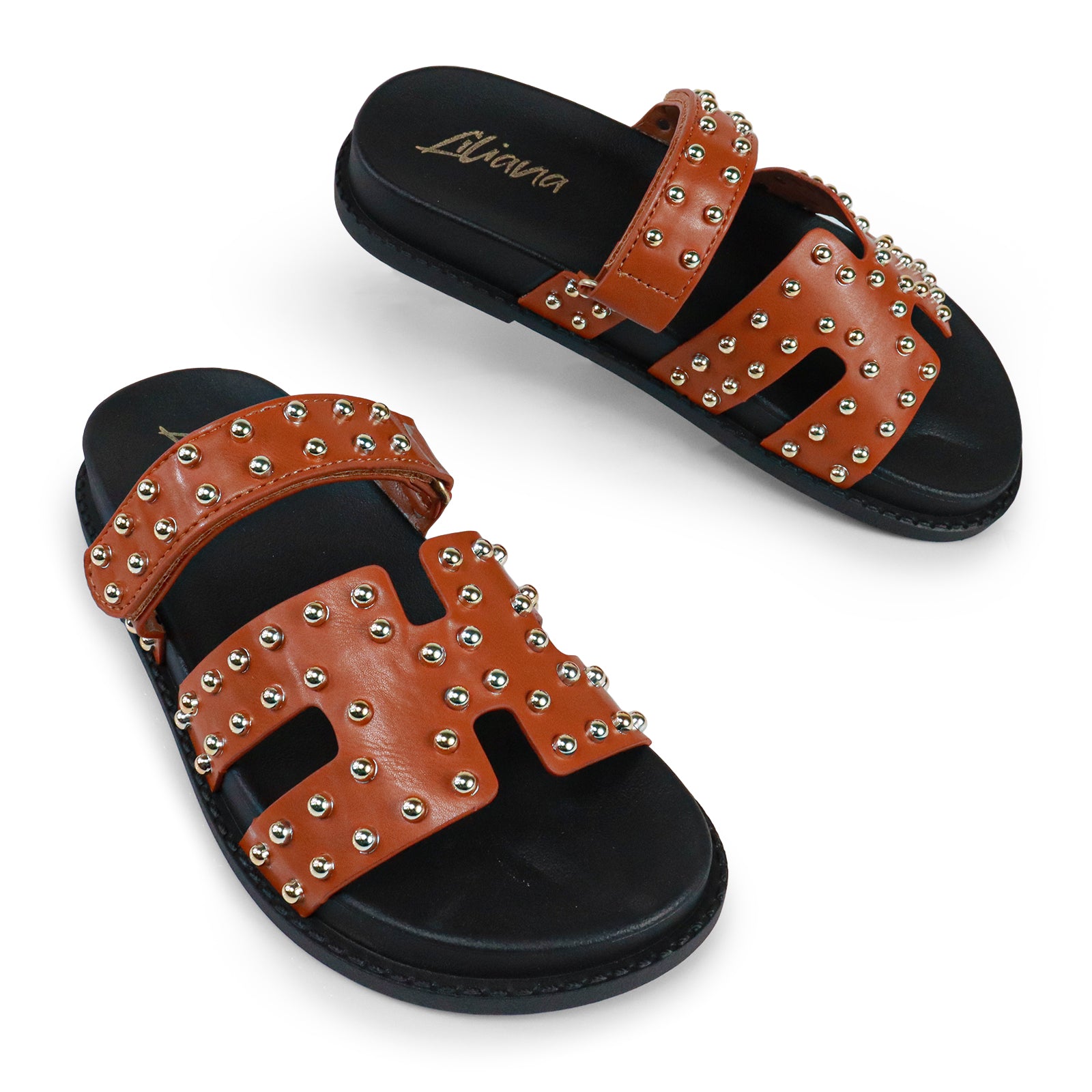 RAD-3 STUD CYBER PU W/ SANDAL TAN
