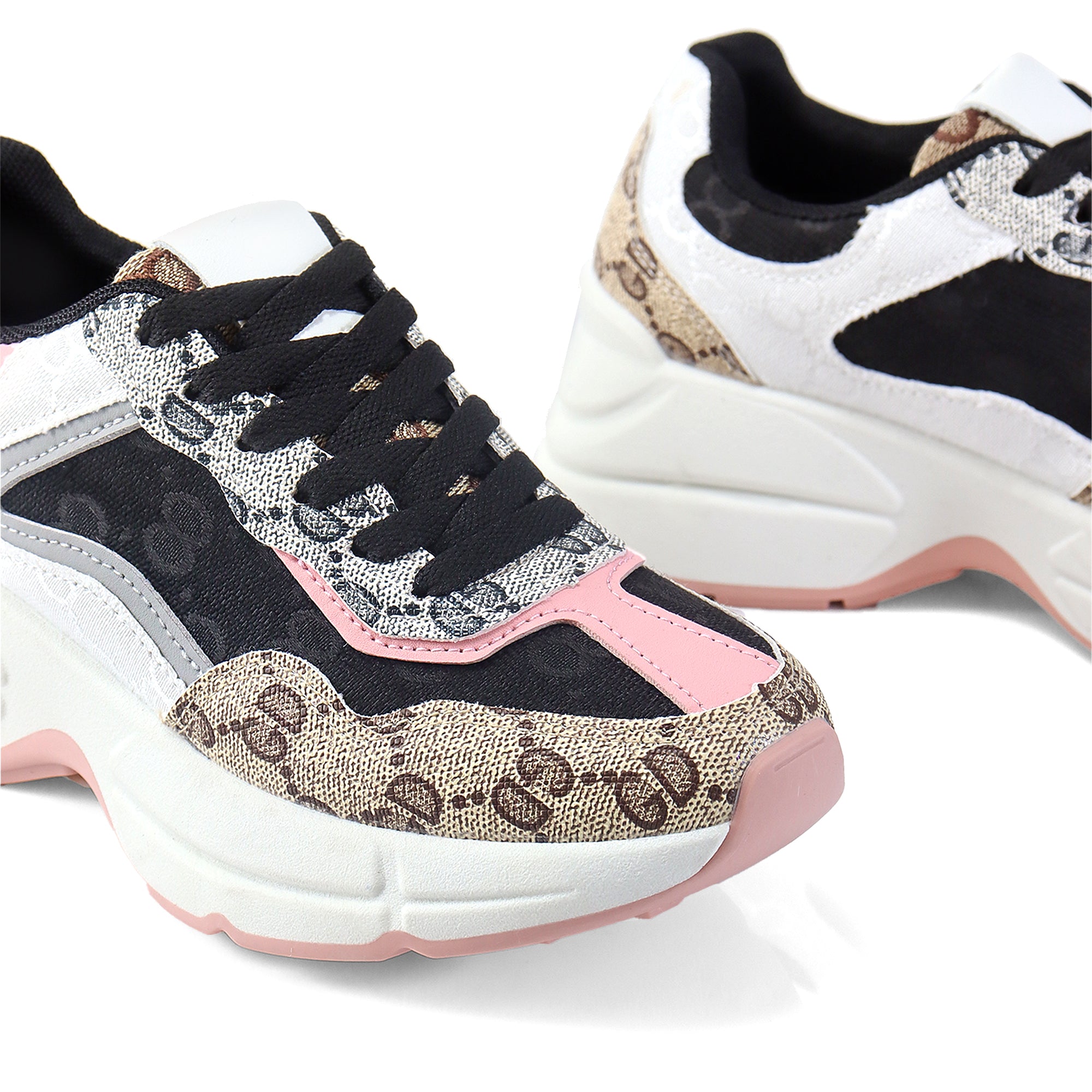 REBEKAH-1 SPORTY SNEAKER BLACK/WHITE