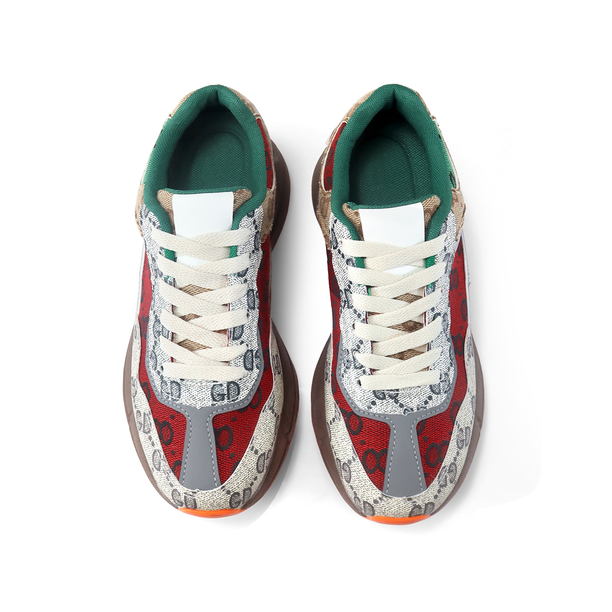 REBEKAH-1 SPORTY SNEAKER TAN/MULTIPLE