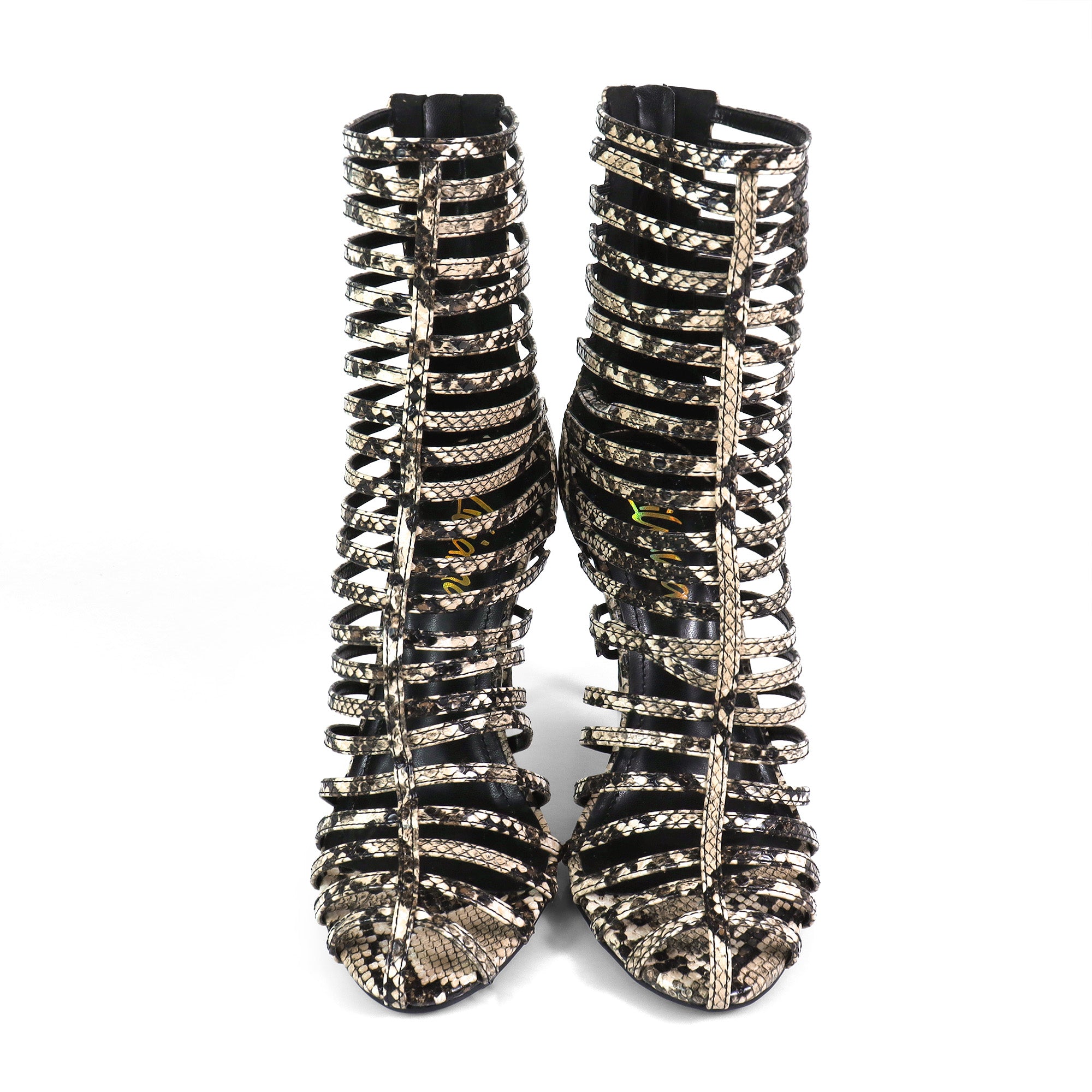 ROCKY-4 CAGED SANDAL W/ HEEL SNAKE