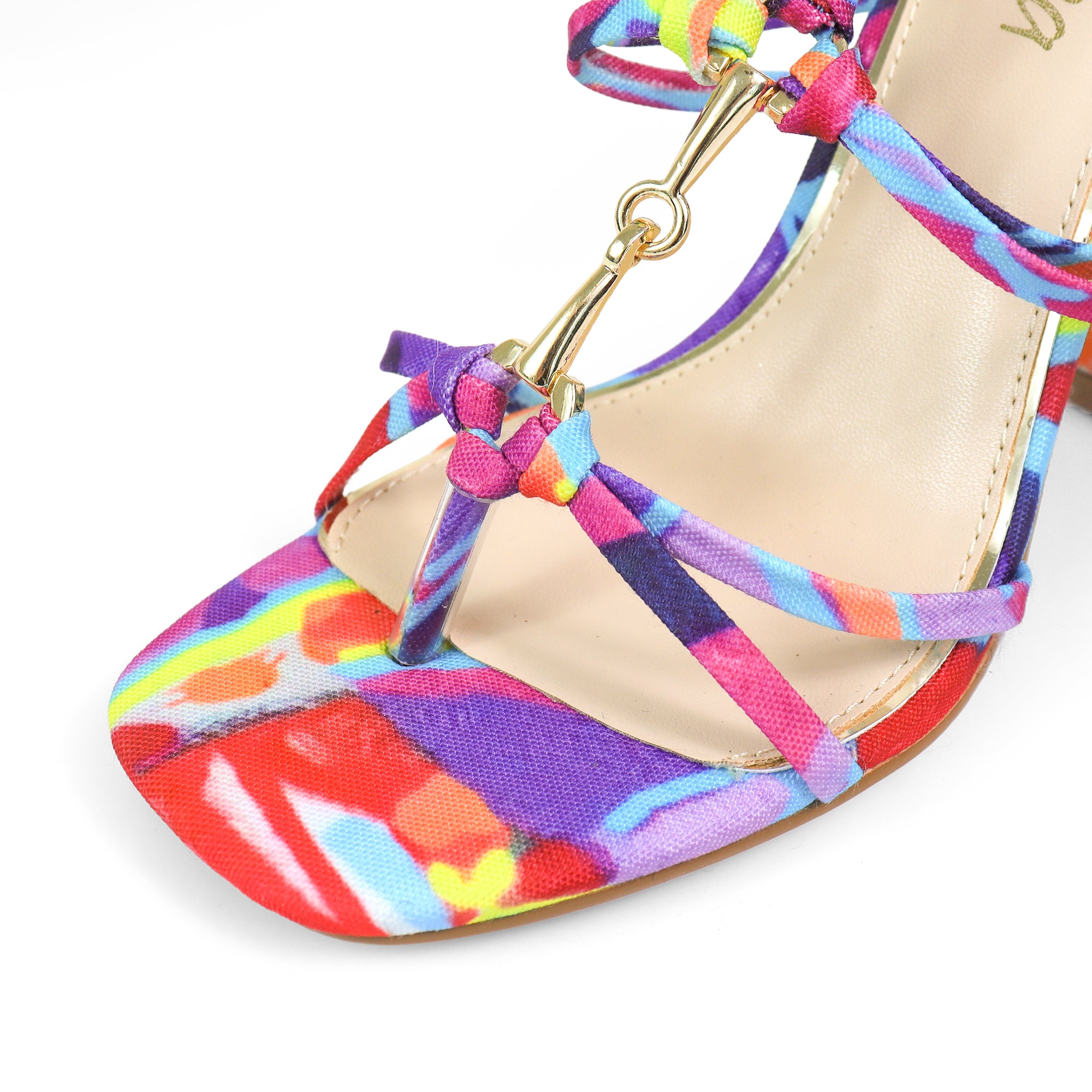 RODEO-3 HORSEBIT ANKLE STRAP LACE UP W/BLOCK HEEL MULTIPLE
