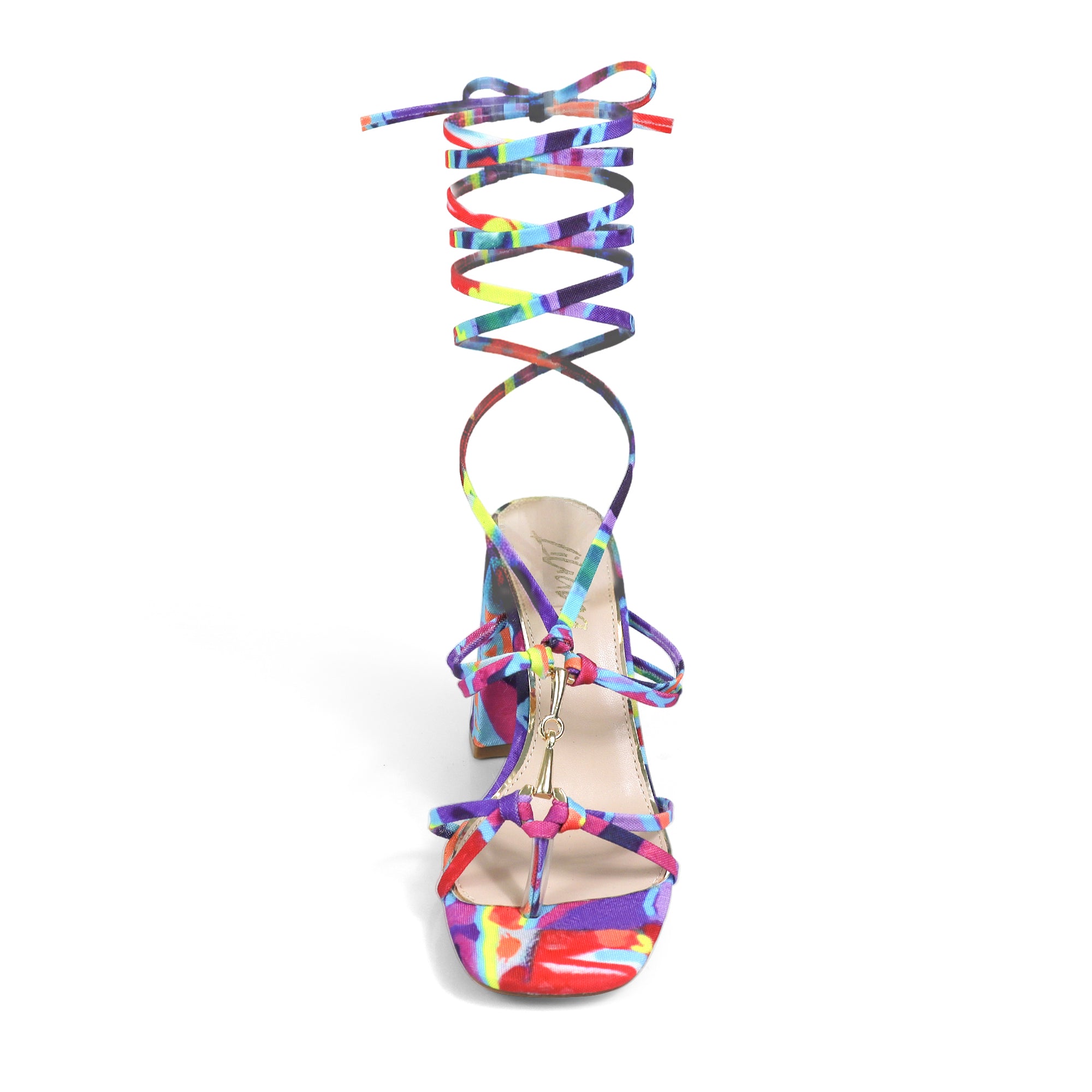 RODEO-3 HORSEBIT ANKLE STRAP LACE UP W/BLOCK HEEL MULTIPLE