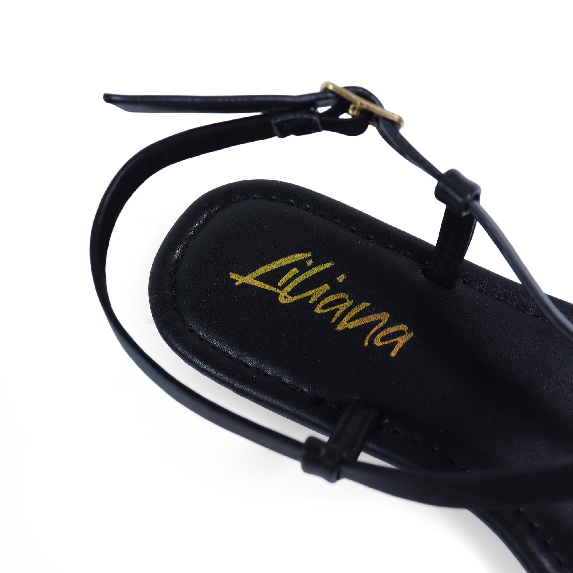 ROSITA-1 HOOP T-STRAP SANDAL BLACK