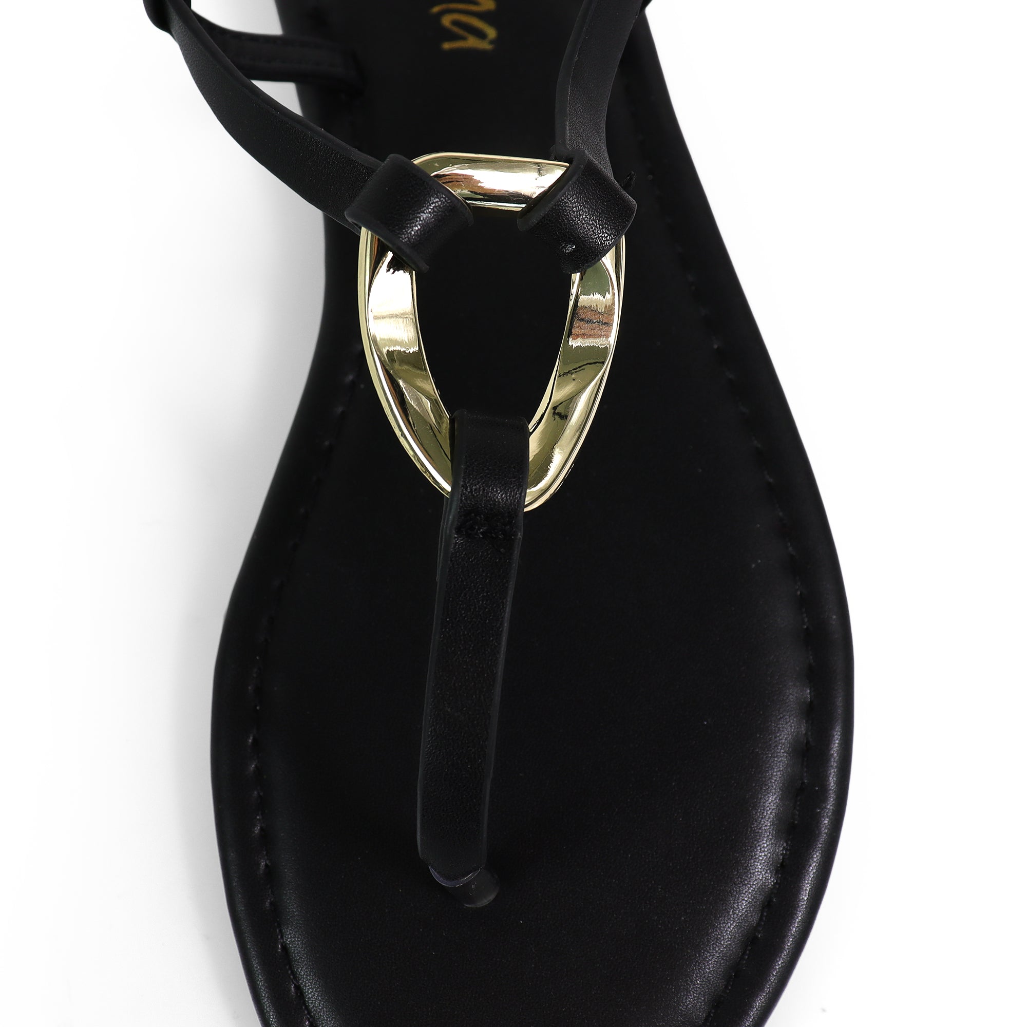 ROSITA-1 HOOP T-STRAP SANDAL BLACK