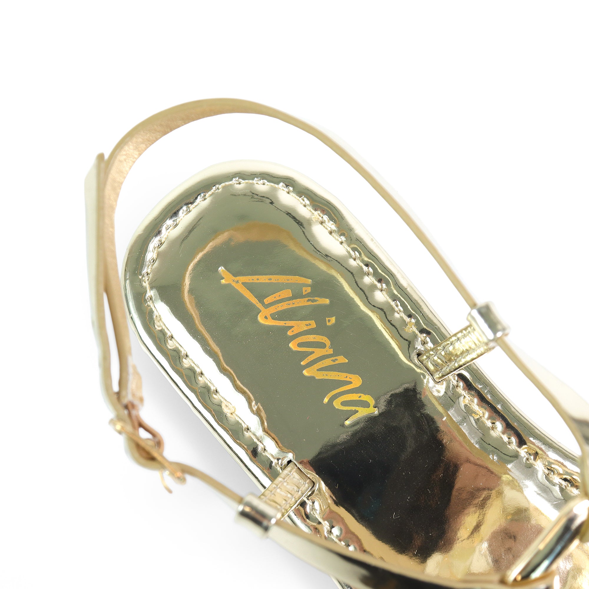 ROSITA-1 HOOP T-STRAP SANDAL GOLD
