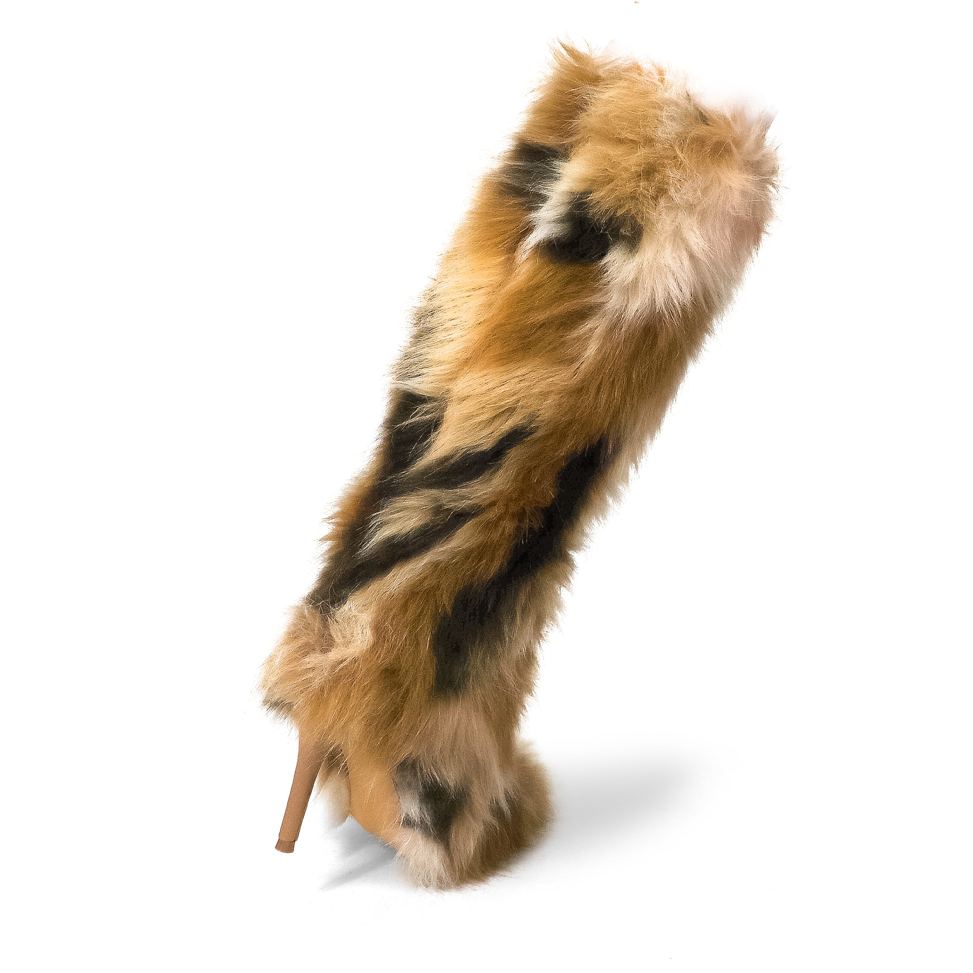 ROXANNI-1 FURRY SNOW BOOTS W/ HEEL BEIGE MULTIPLE