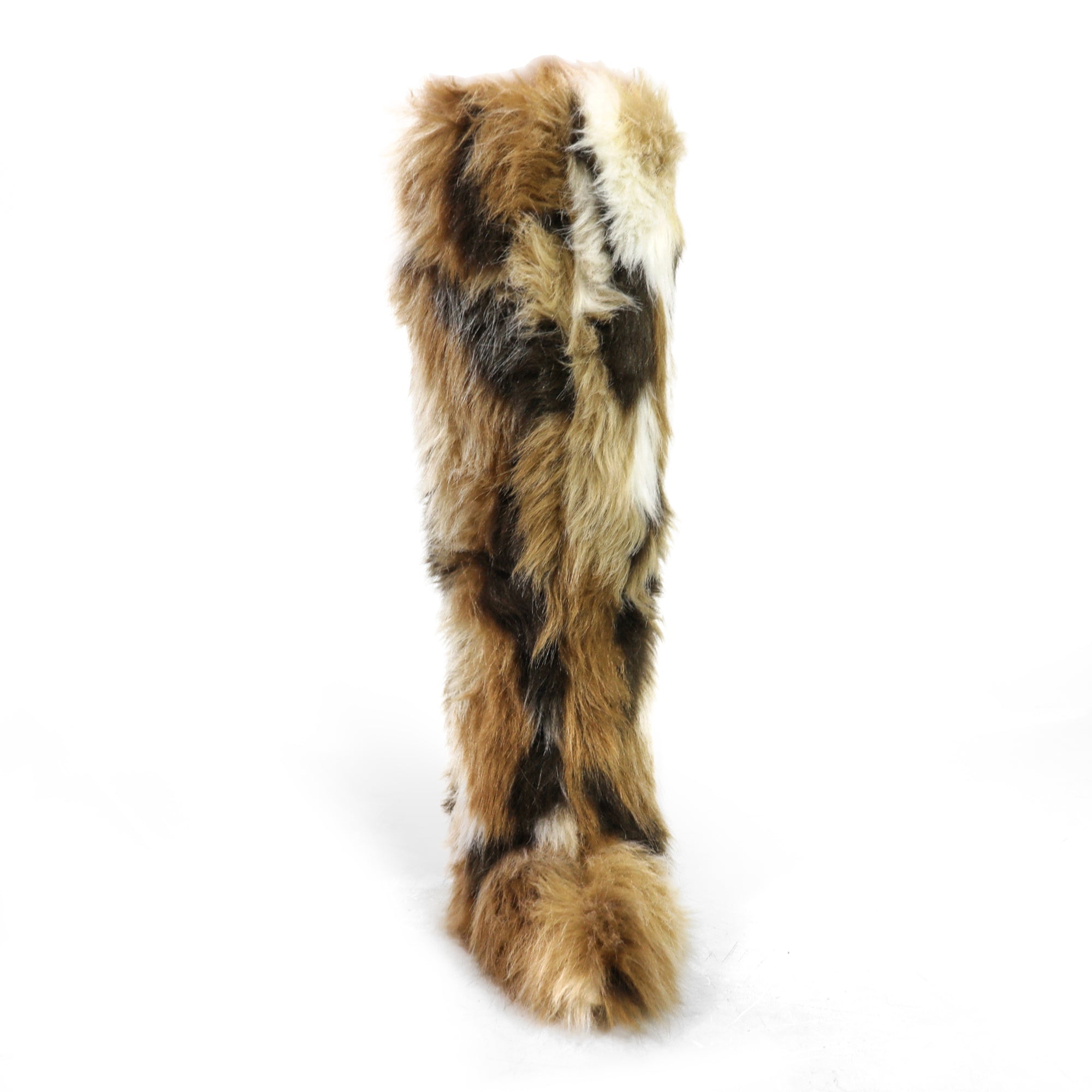 ROXANNI-1 FURRY SNOW BOOTS W/ HEEL BEIGE MULTIPLE