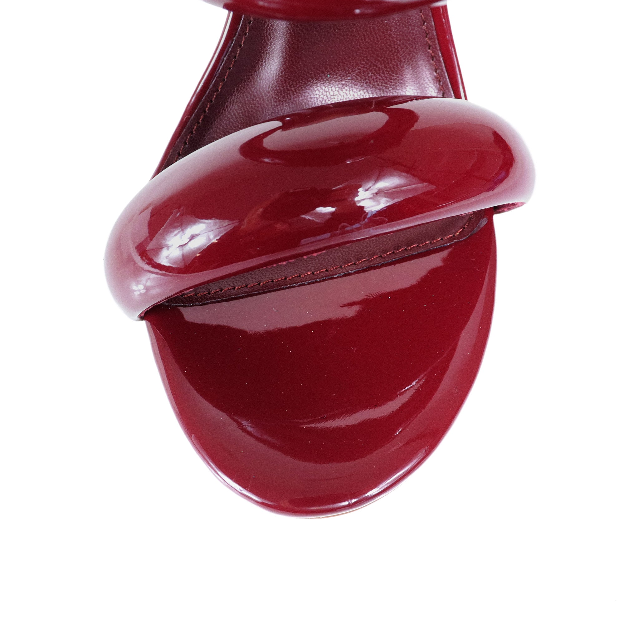 SAGA-1 DUO TUBULAR STRAP OPEN HEEL BURGUNDY