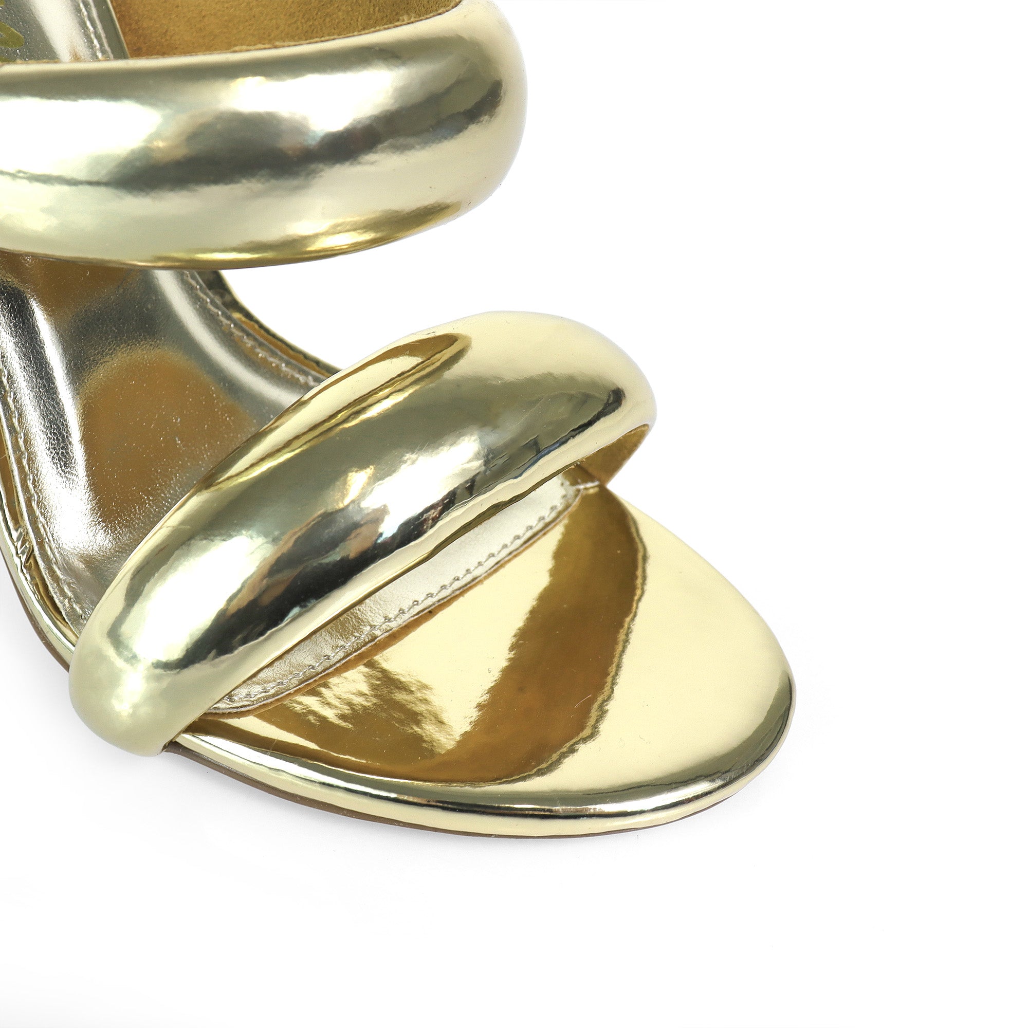 SAGA-1 DUO TUBULAR STRAP OPEN HEEL GOLD