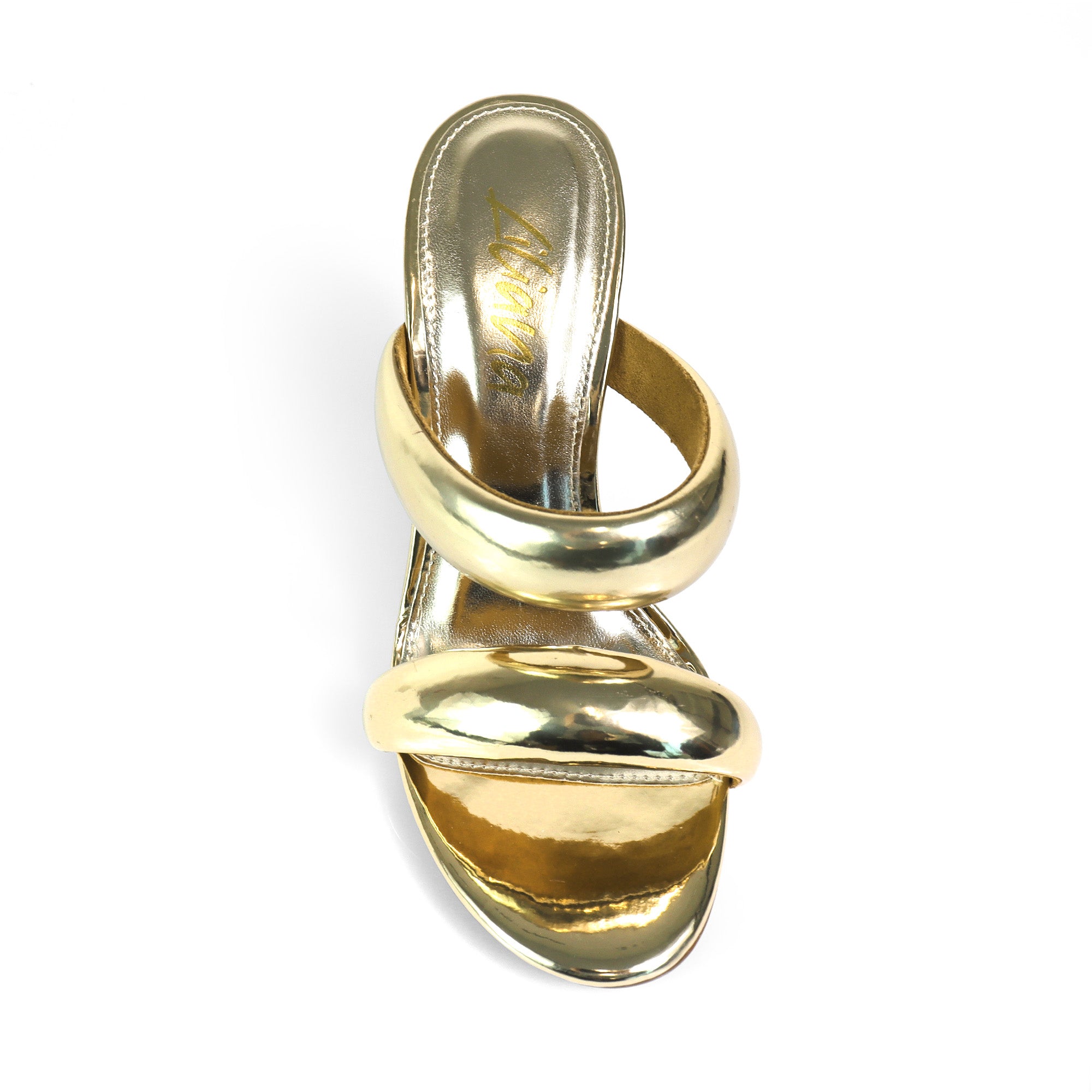 SAGA-1 DUO TUBULAR STRAP OPEN HEEL GOLD