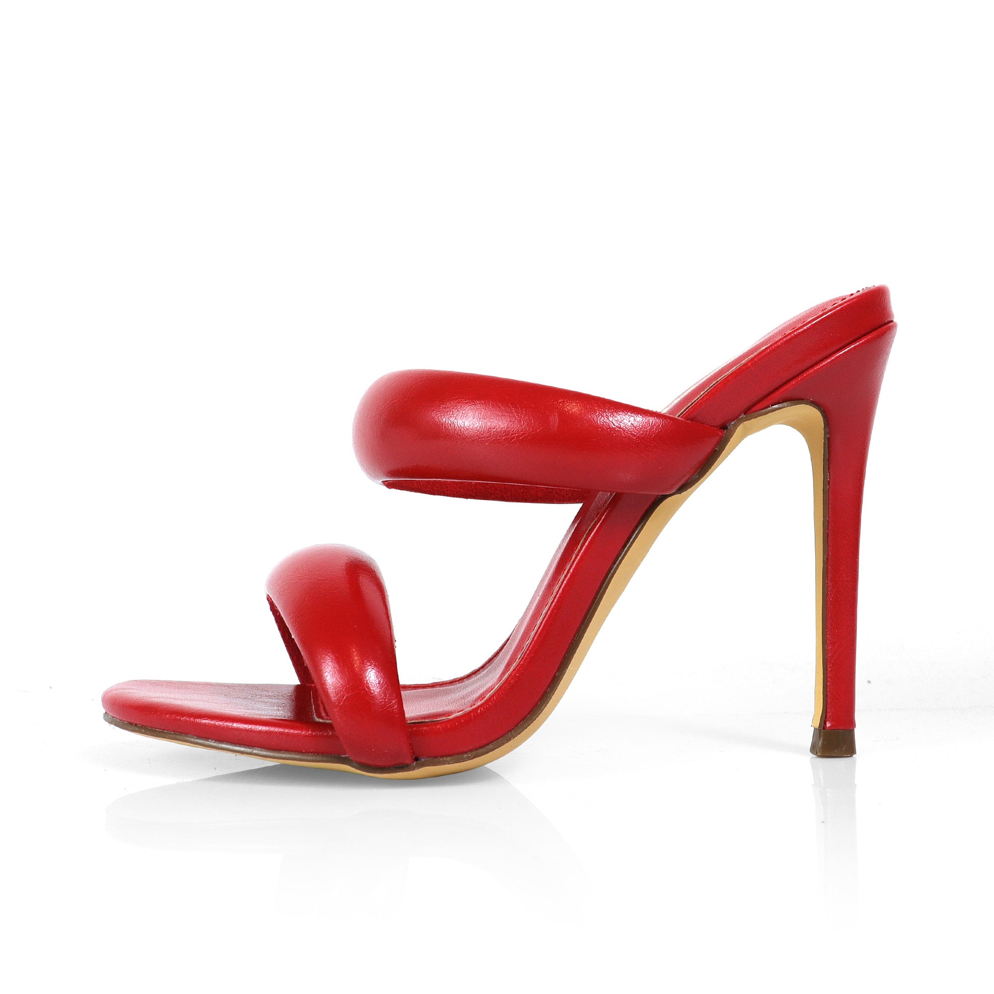 SAGA-1 DUO TUBULAR STRAP OPEN HEEL RED