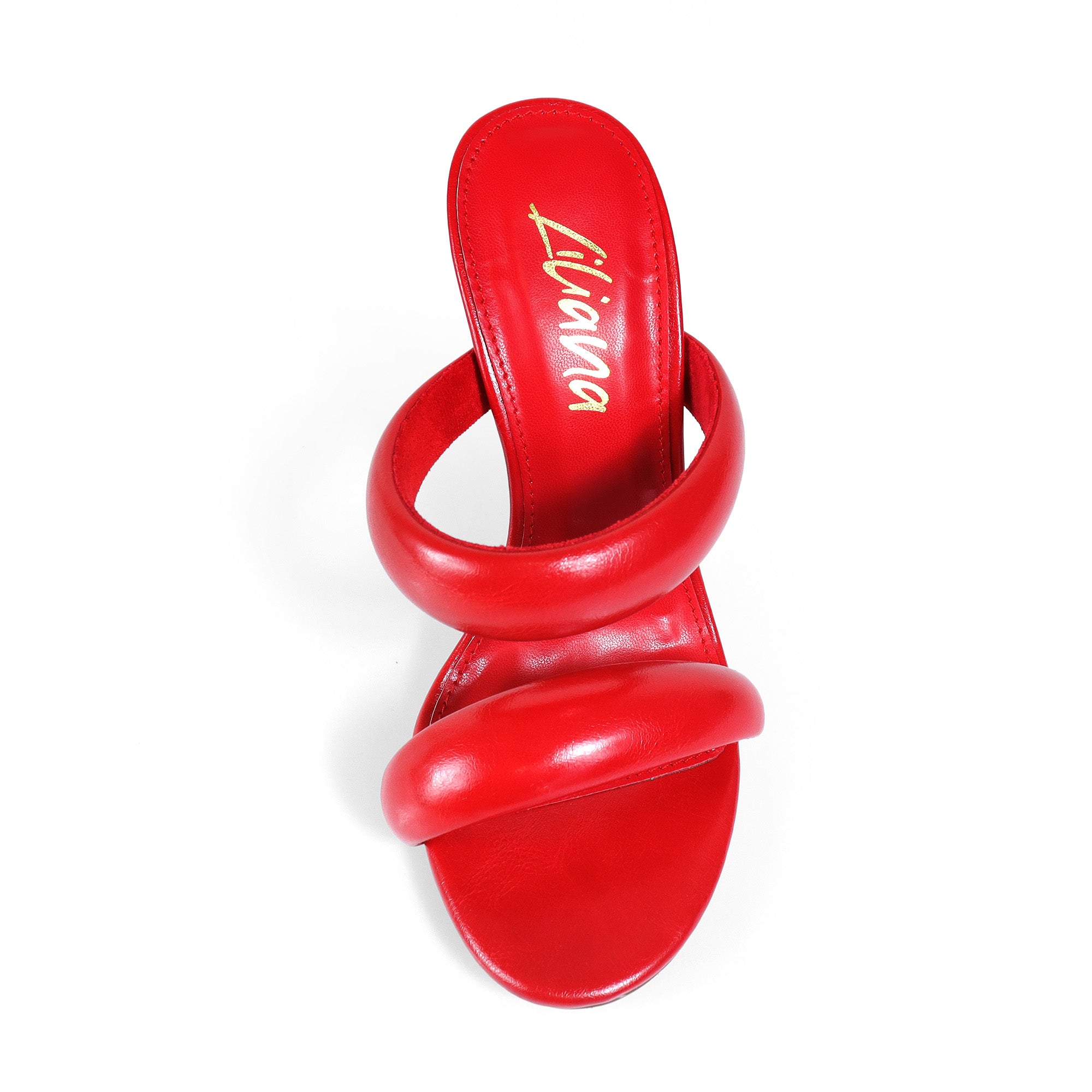 SAGA-1 DUO TUBULAR STRAP OPEN HEEL RED