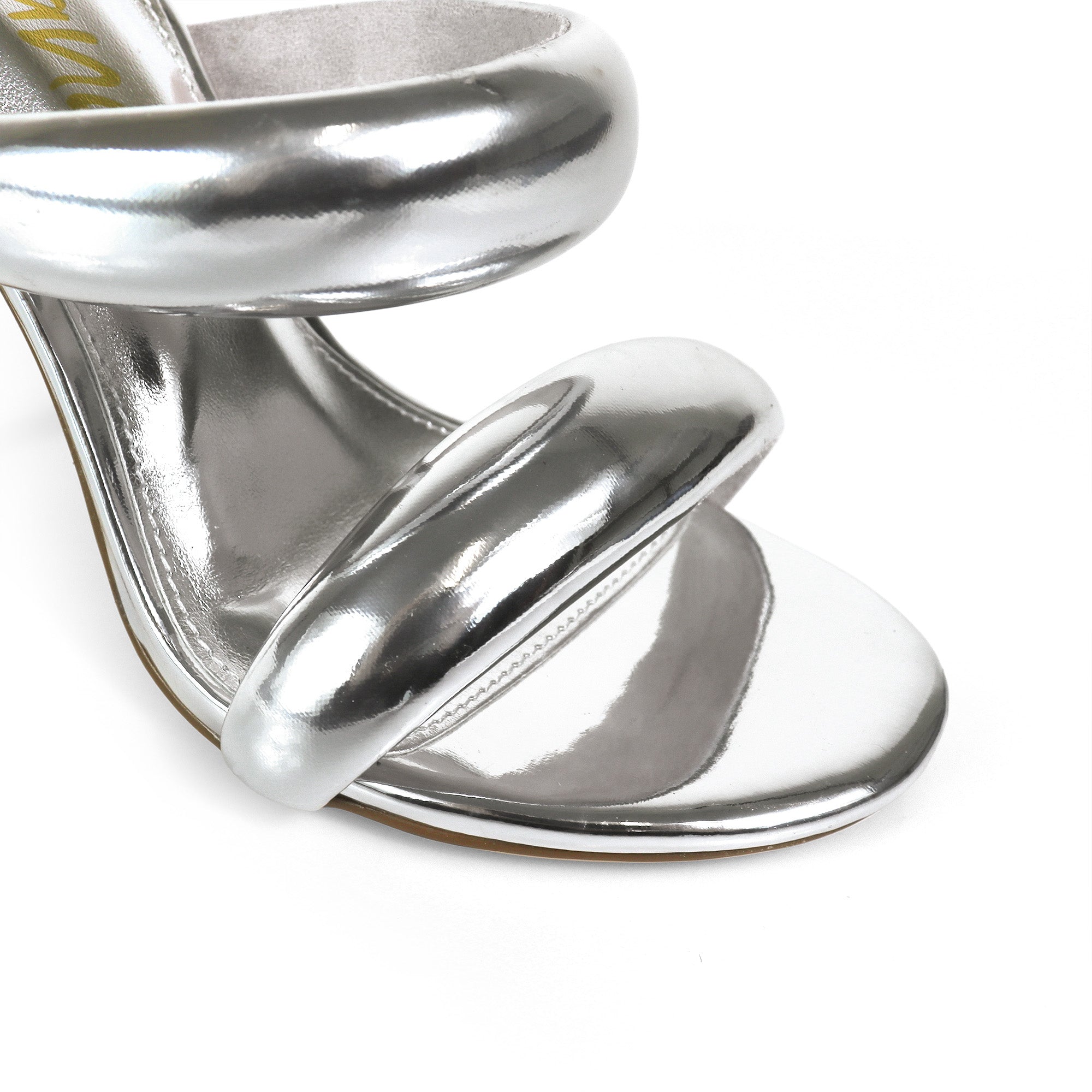 SAGA-1 DUO TUBULAR STRAP OPEN HEEL SILVER
