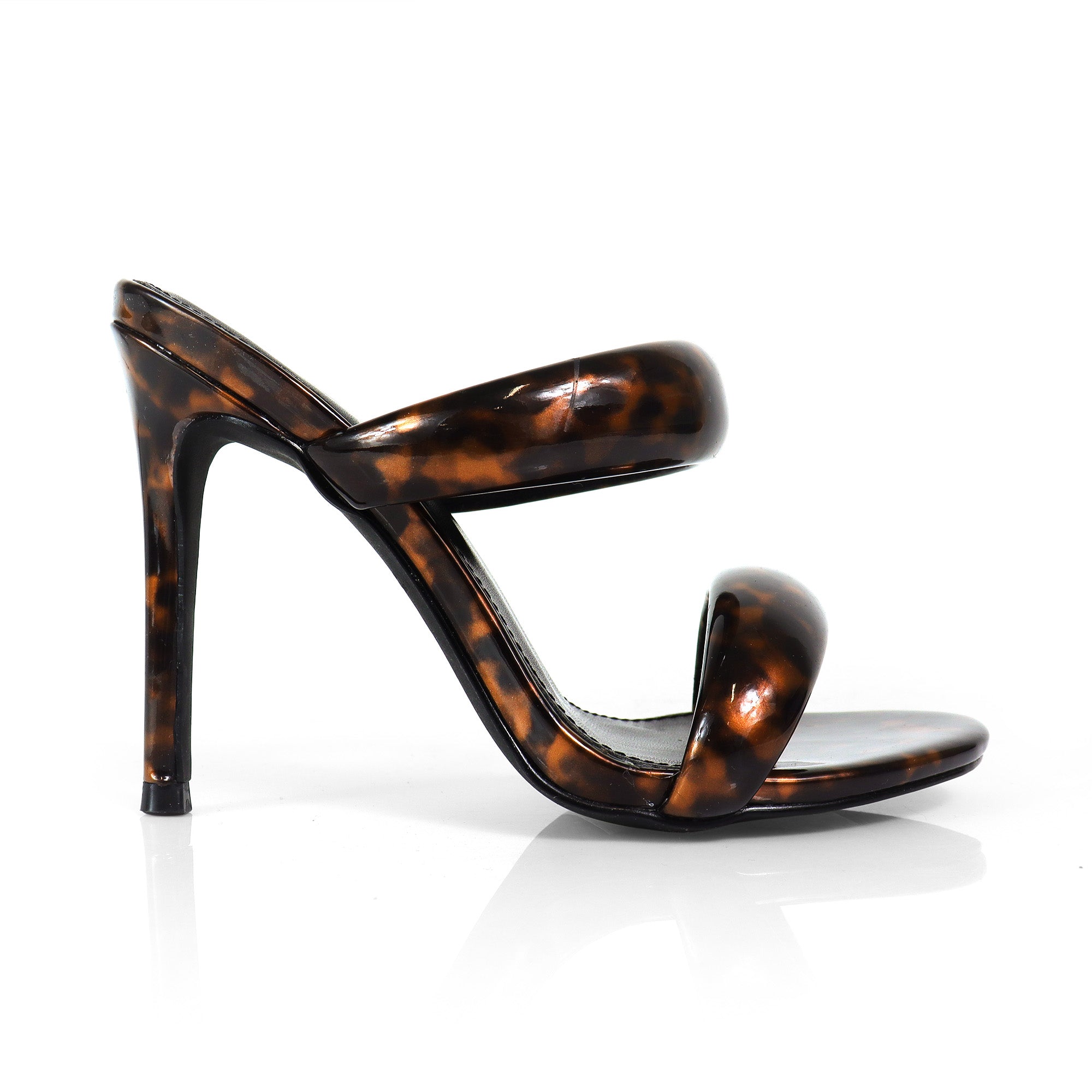 SAGA-1 DUO TUBULAR STRAP OPEN HEEL TORTOISE