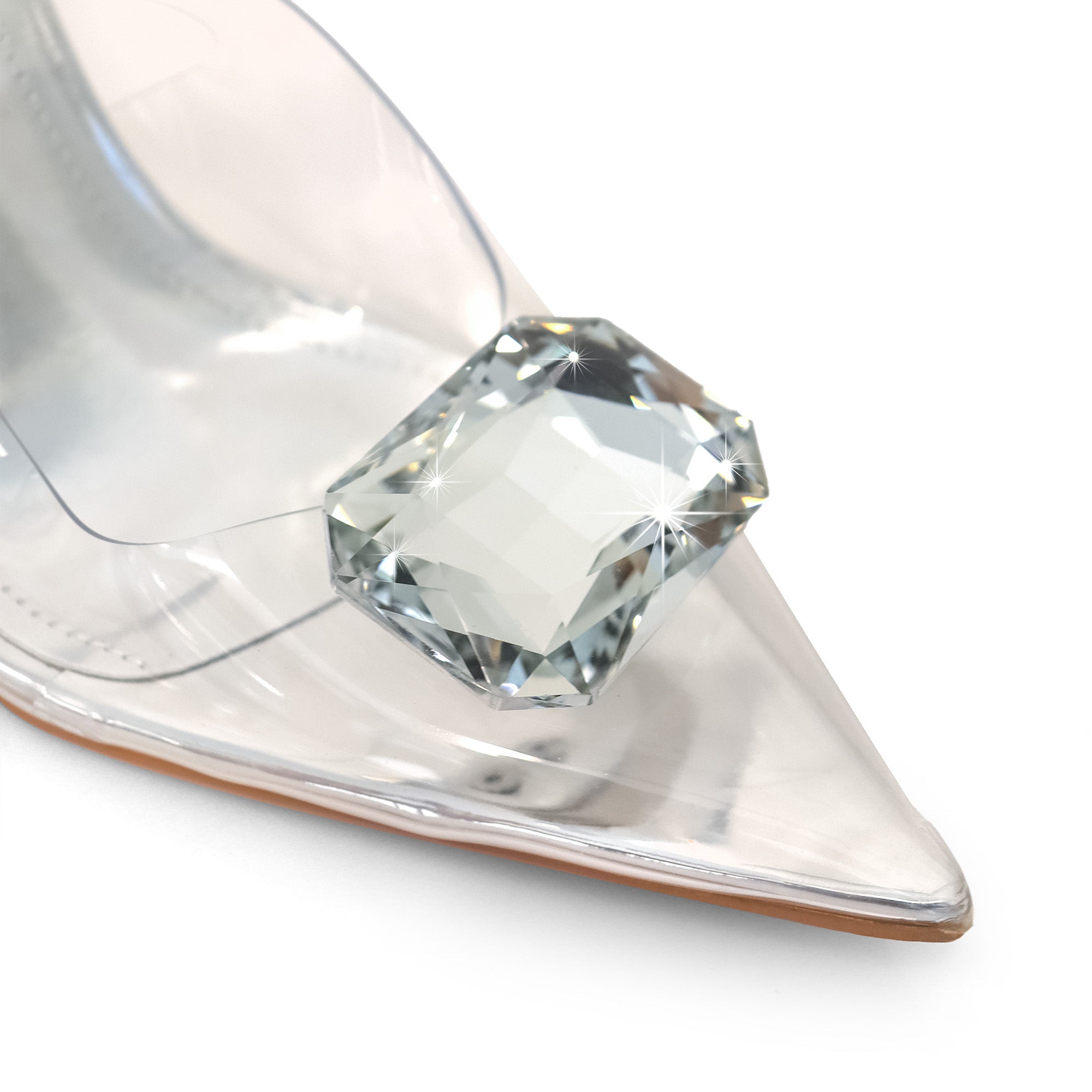 SAKINA-4 POINTIED TOE CRYSTAL W/SLINGBACK PUMP SILVER