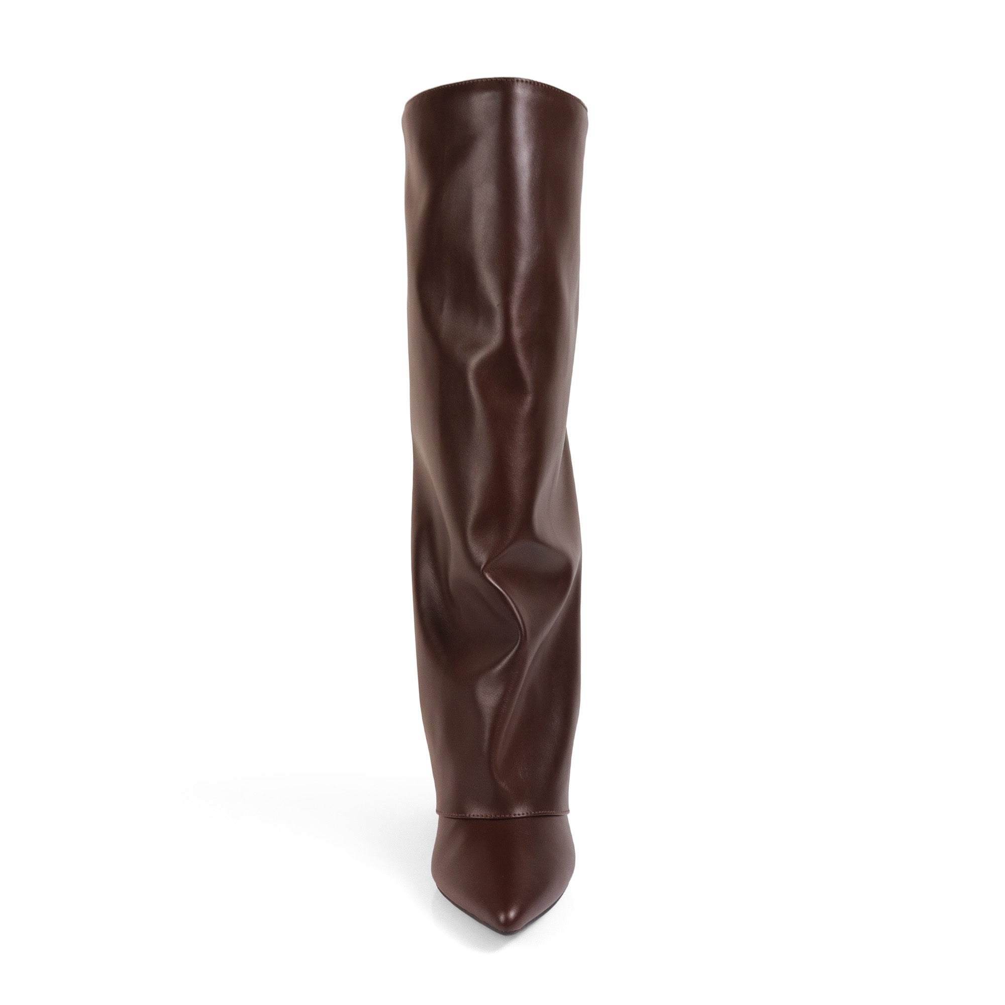 SHAFT-1 KNEE HIGH CHUNCKY HEEL CHOCOLATE