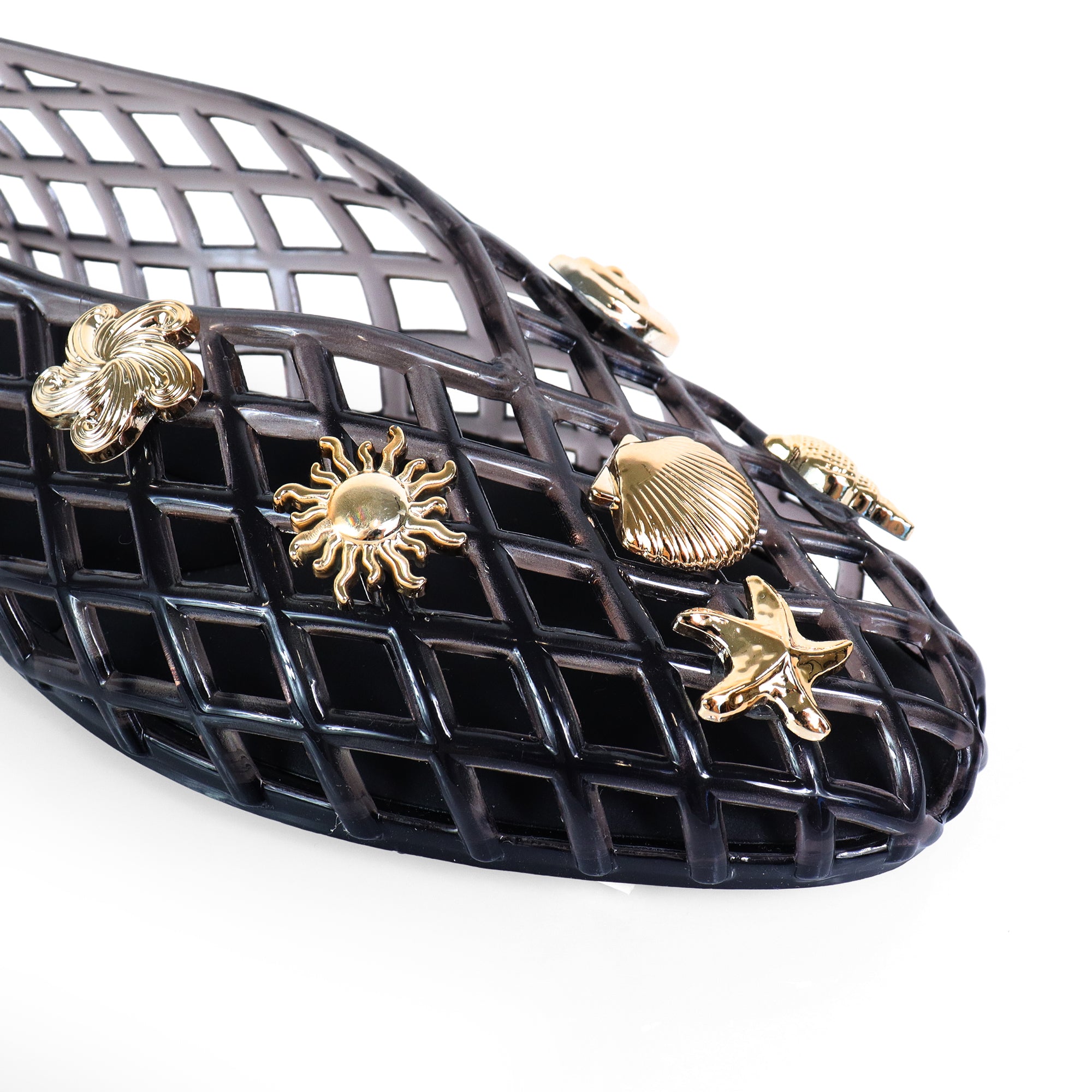 SOPHIA-1 SHELL CAGED FLAT BLACK