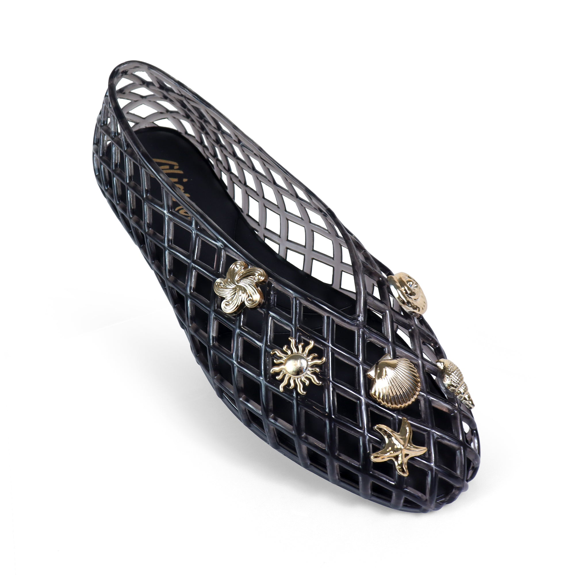 SOPHIA-1 SHELL CAGED FLAT BLACK