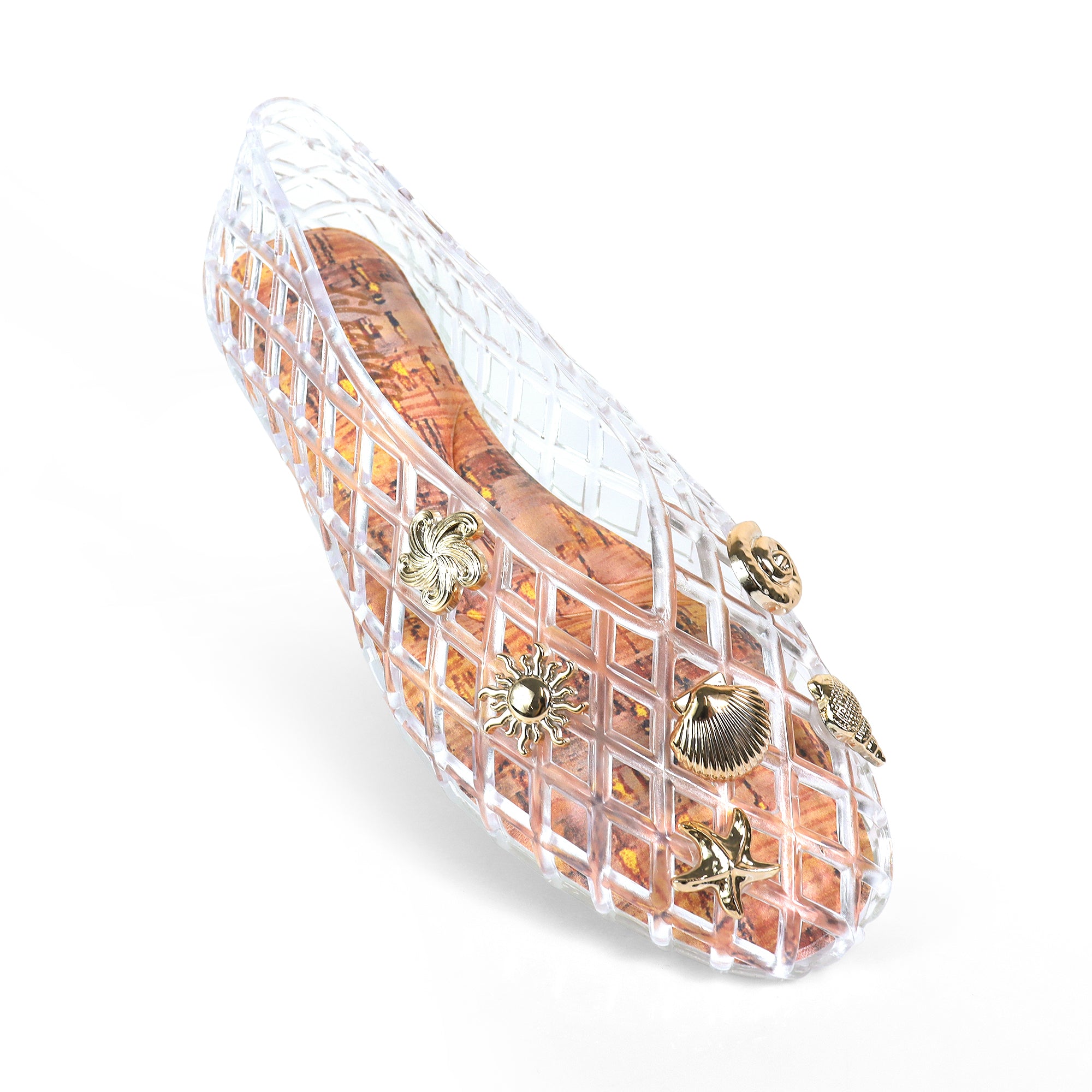 SOPHIA-1 SHELL CAGED FLAT CLEAR