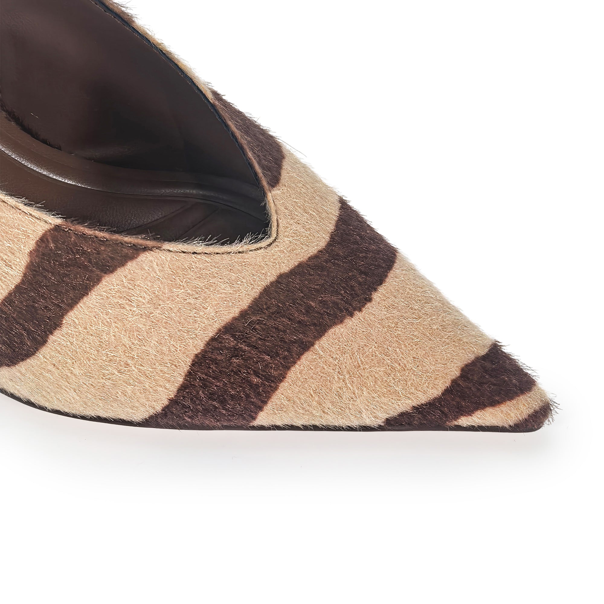 STEFANIA-1 METALLIC POINTED TOE SLINGBACK PUMP BROWN MULITPLE