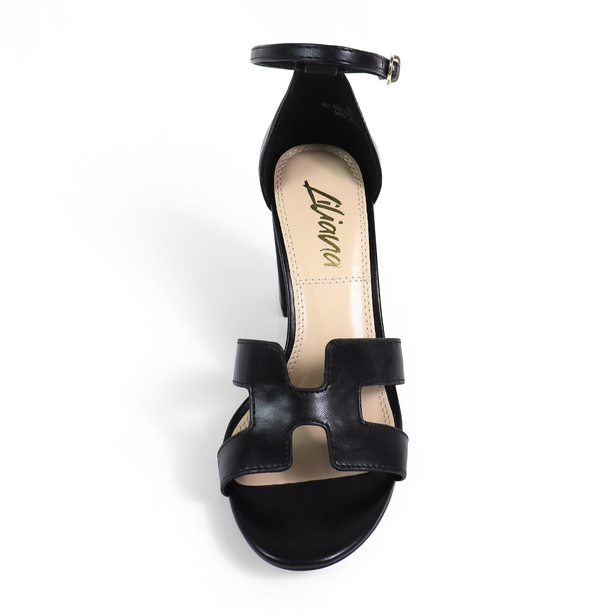 SUKI-3 ANKLE STRAP W/ HEEL BLACK