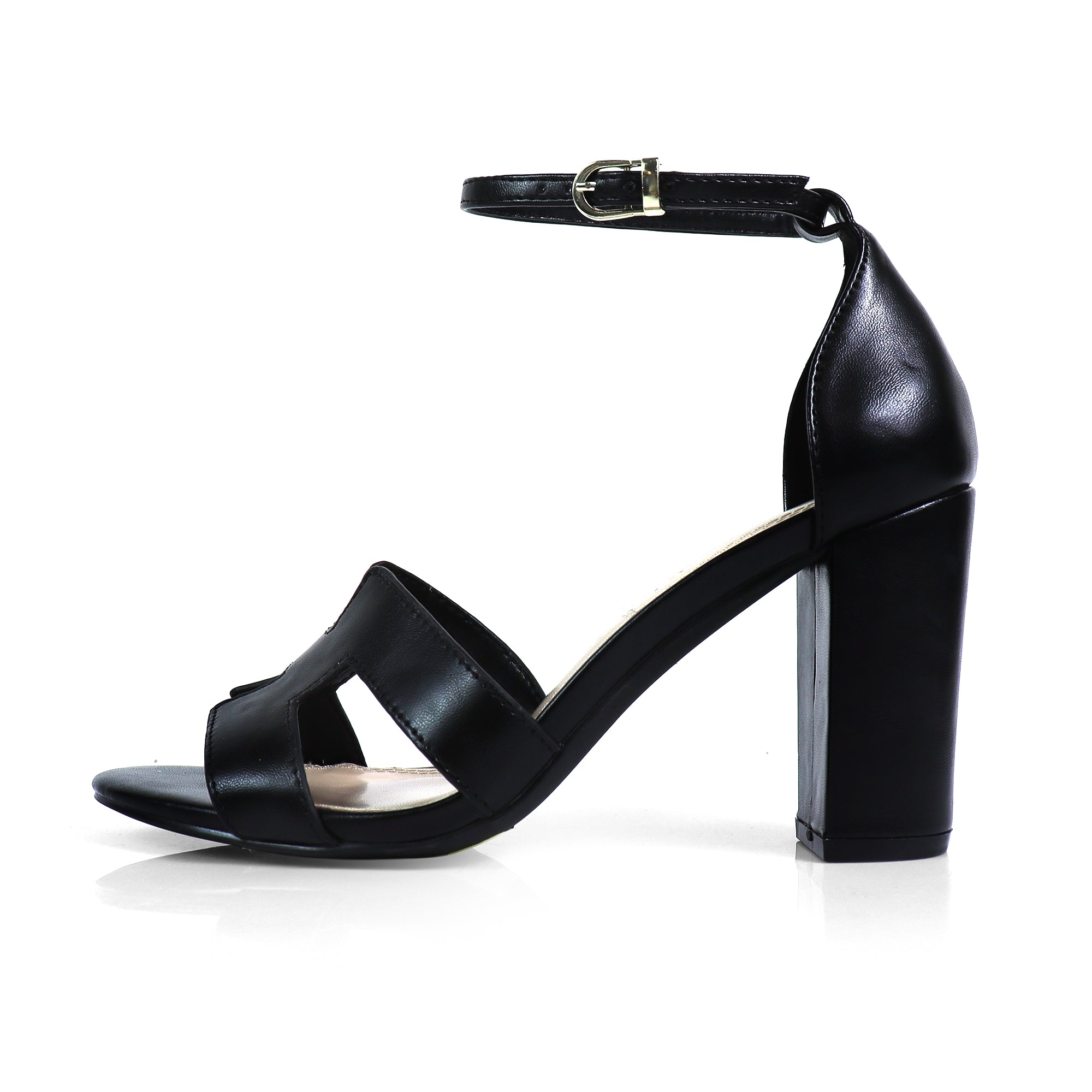 SUKI-3 ANKLE STRAP W/ HEEL BLACK