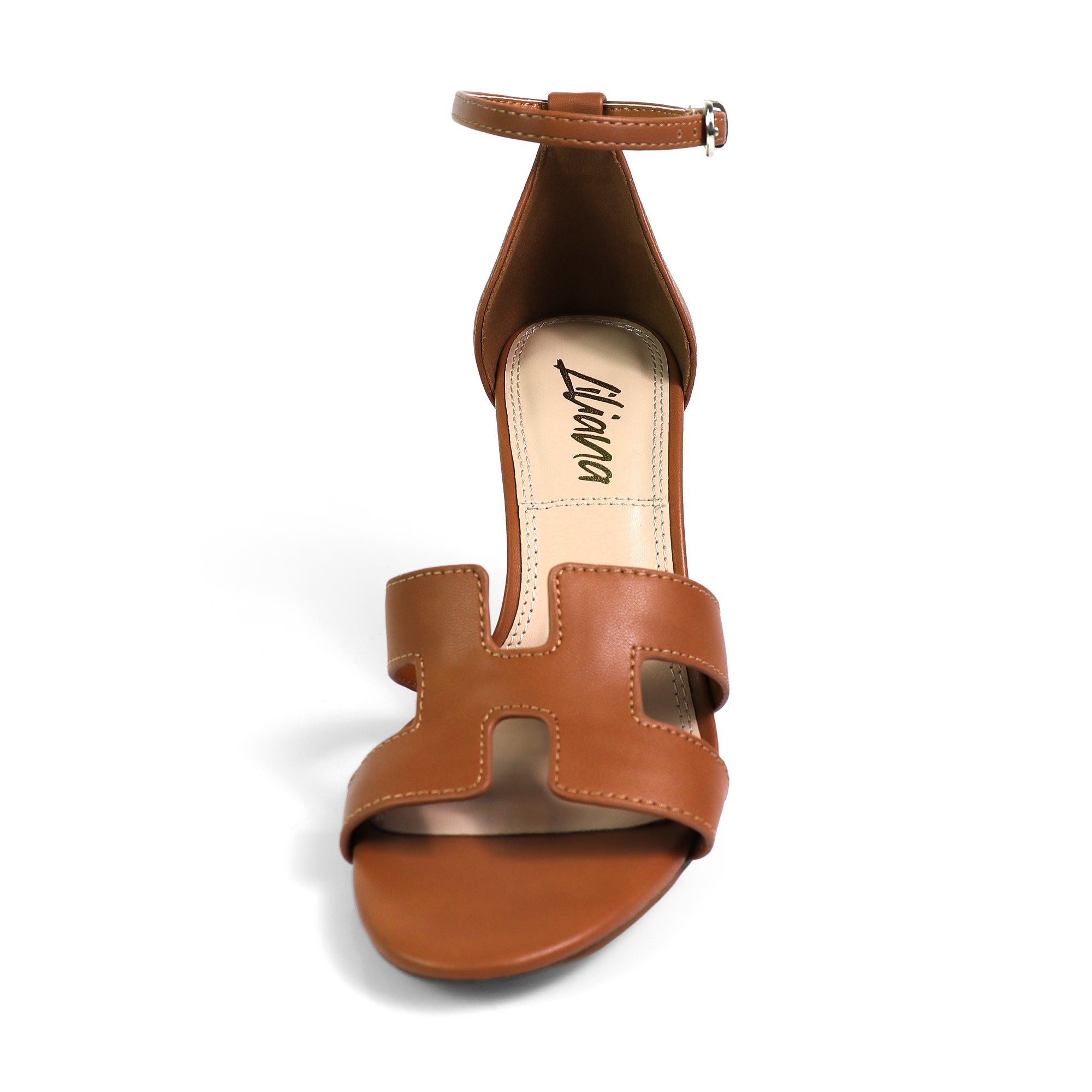 SUKI-3 ANKLE STRAP W/ HEEL TAN