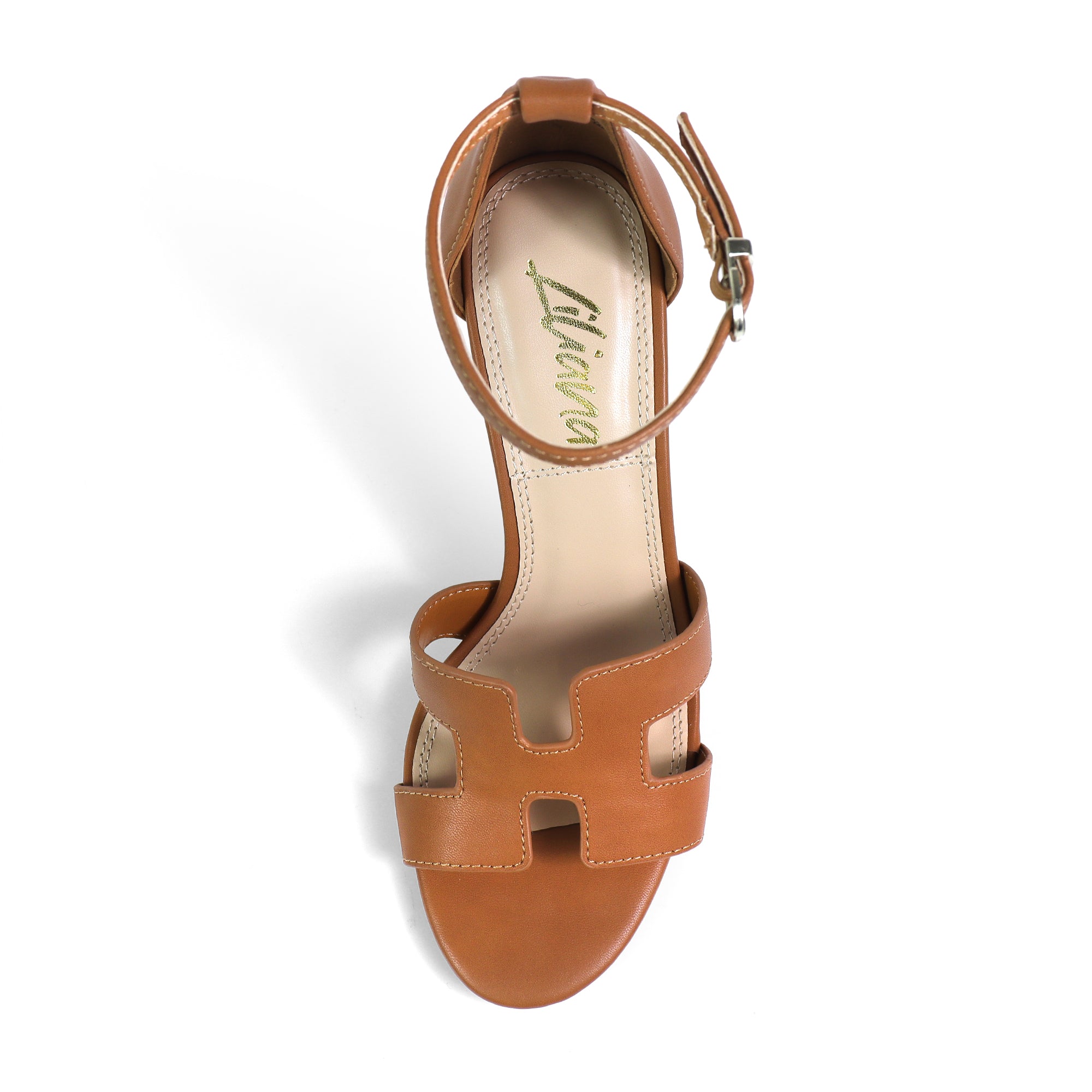 SUKI-3 ANKLE STRAP W/ HEEL TAN
