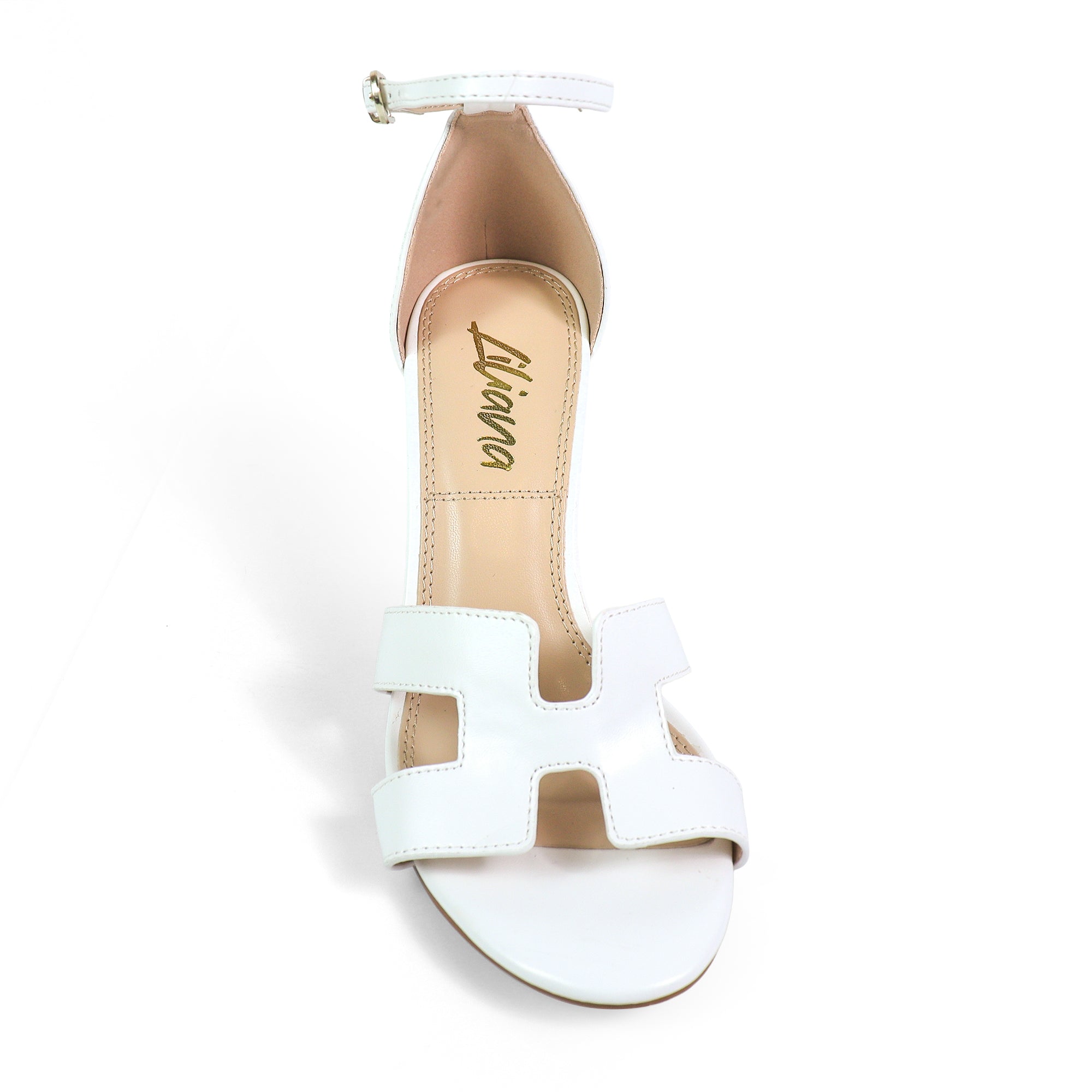 SUKI-3 ANKLE STRAP W/ HEEL WHITE