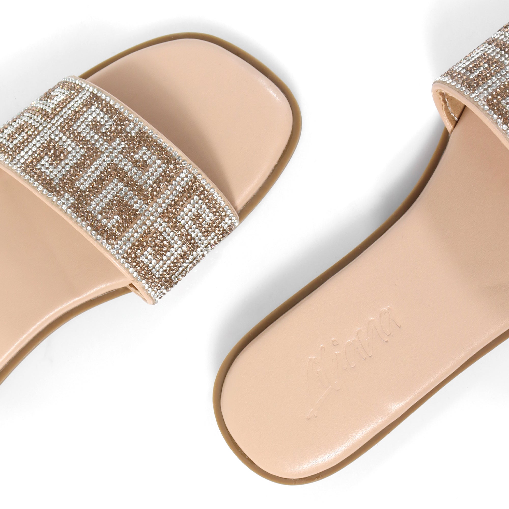 SUZANNA-2 RHINESTONE SANDAL NUDE
