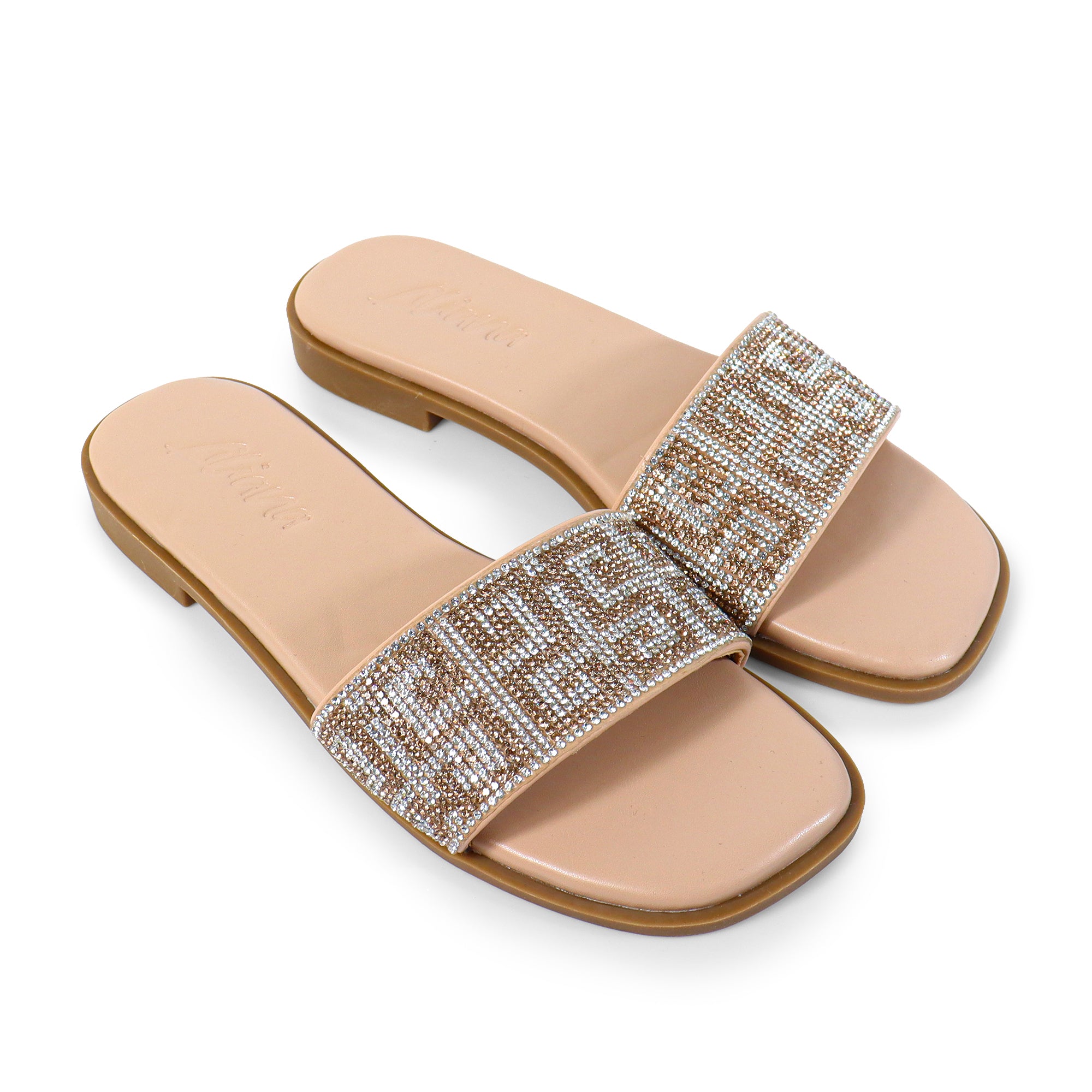 SUZANNA-2 RHINESTONE SANDAL NUDE