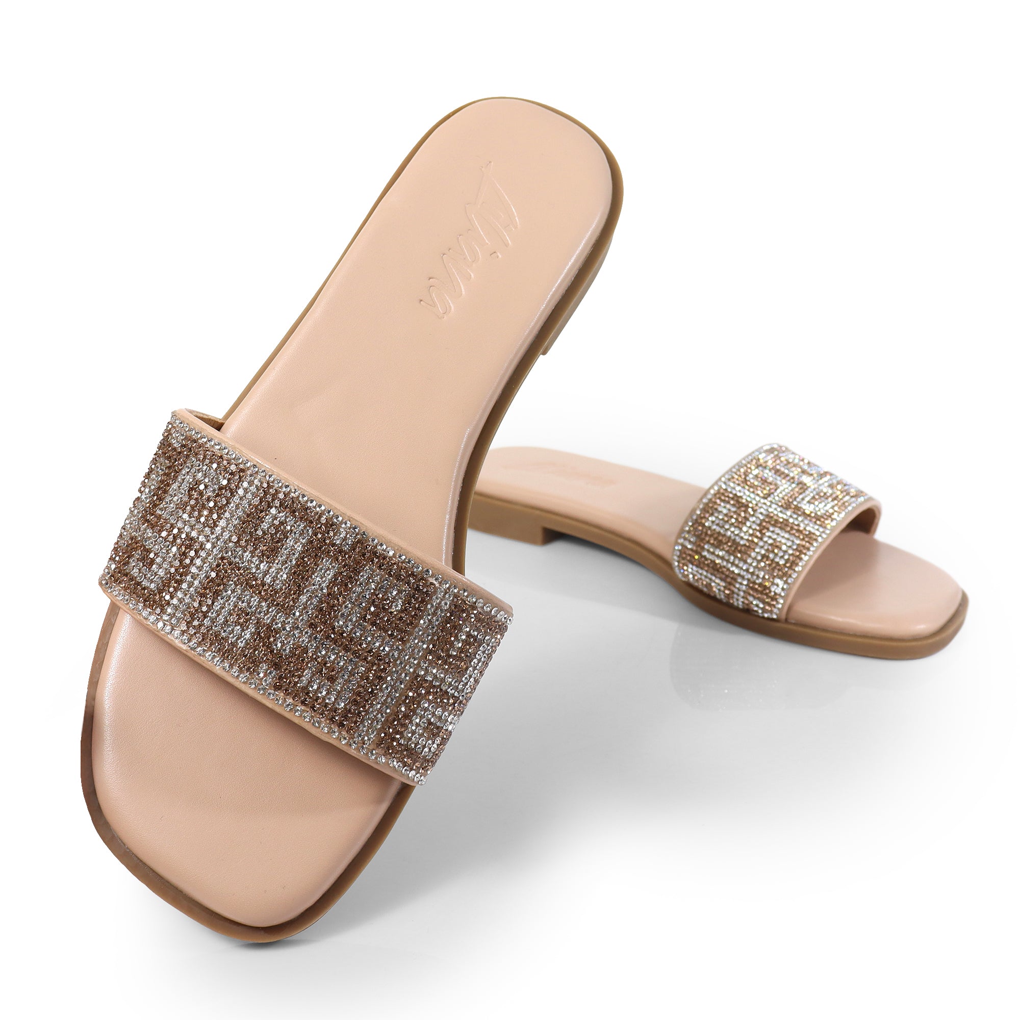 SUZANNA-2 RHINESTONE SANDAL NUDE