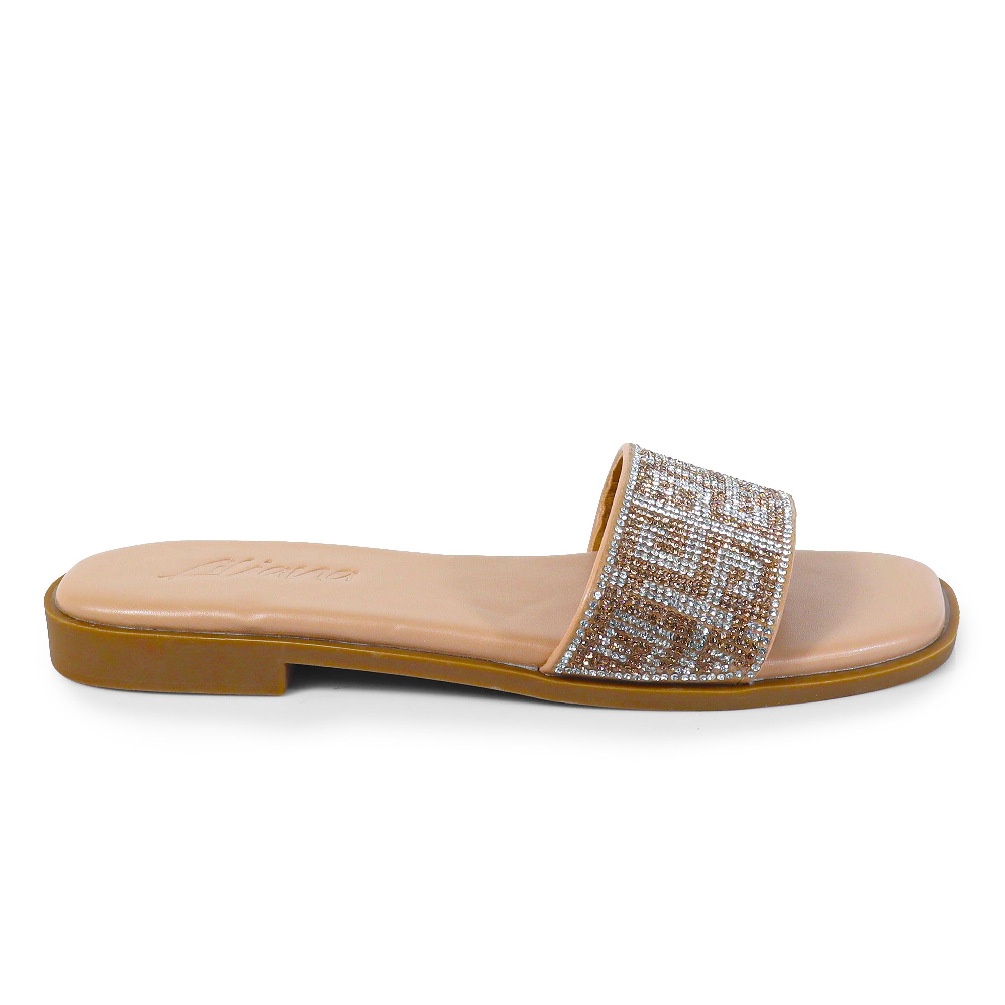 SUZANNA-2 RHINESTONE SANDAL NUDE